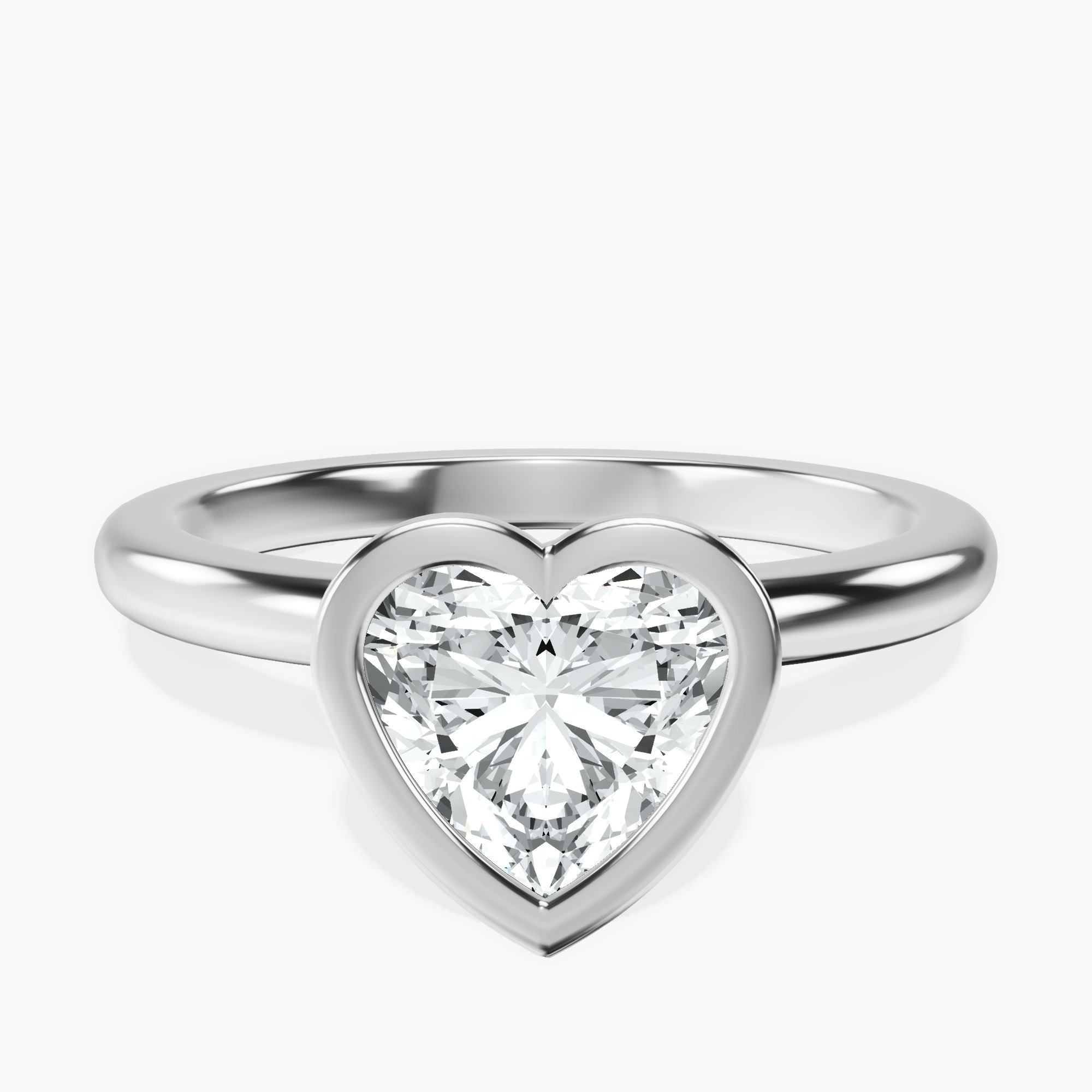 1.29 ct. heart Eugenia Solitaire Ring in 10kt white gold rtr top