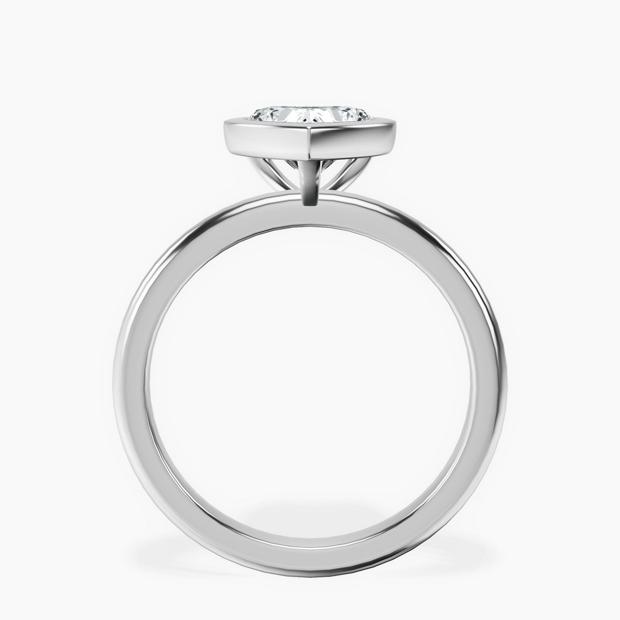 1.29 ct. heart Eugenia Solitaire Ring in 10kt white gold side right image one