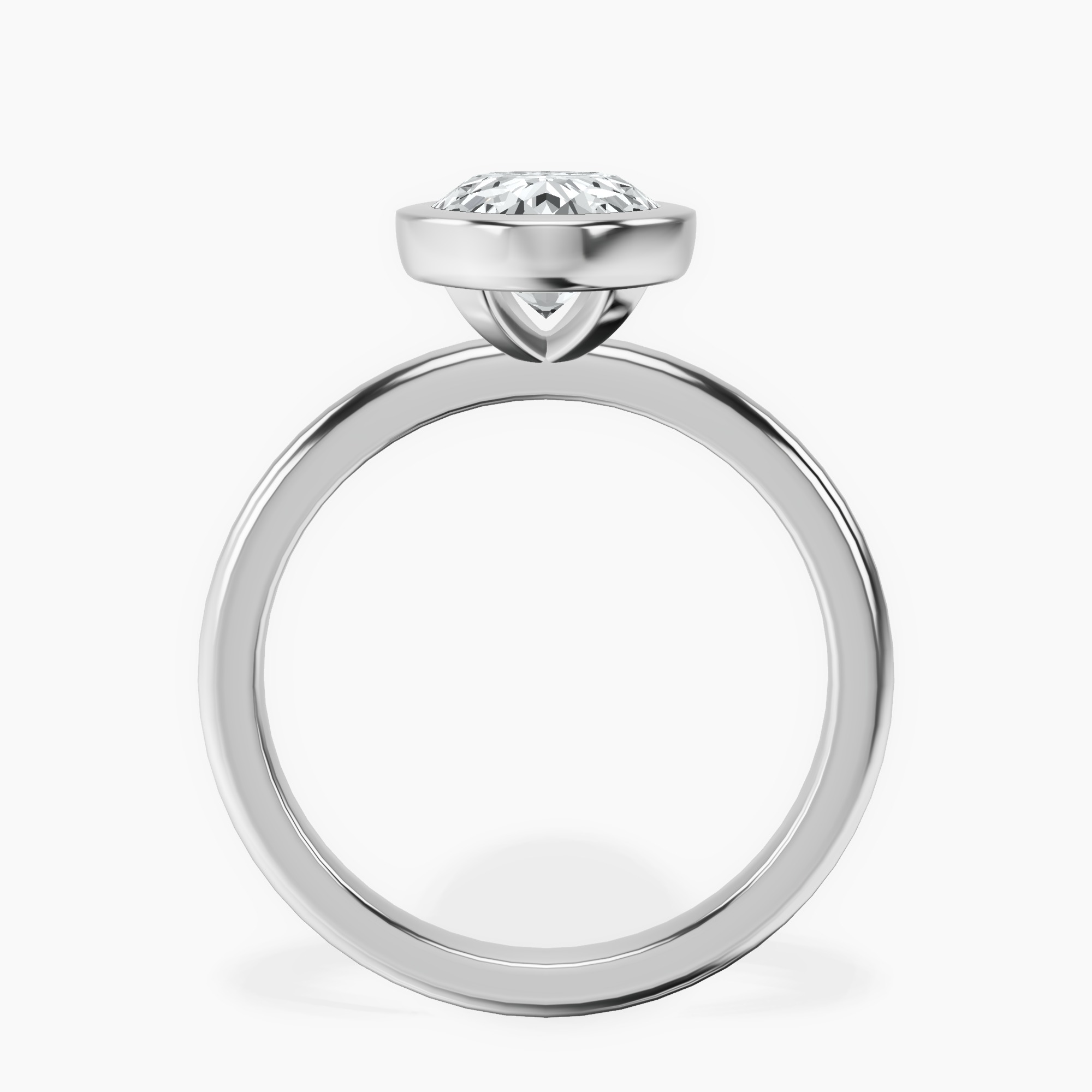 2.44 ct. oval Eugenia Solitaire Ring in 14kt white gold side right image one