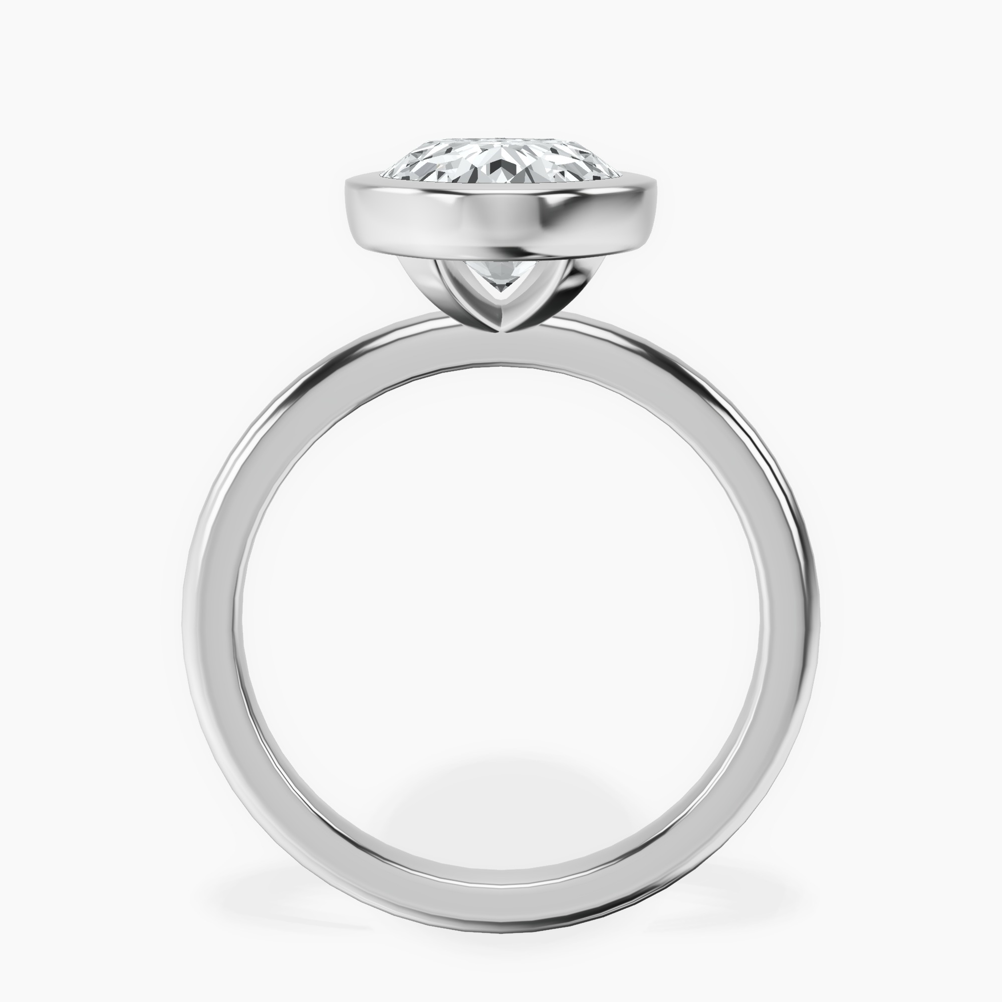 3.40 ct. oval Eugenia Solitaire Ring in 10kt white gold side right image one