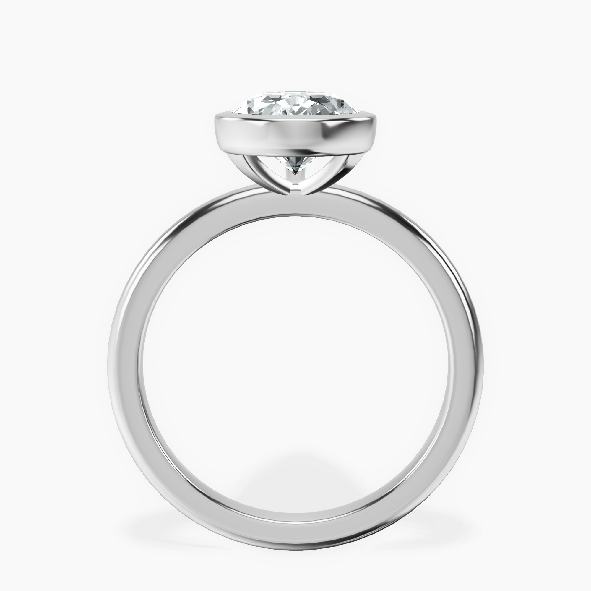 2.96 ct. pear Eugenia Solitaire Ring in 10kt white gold side right image one