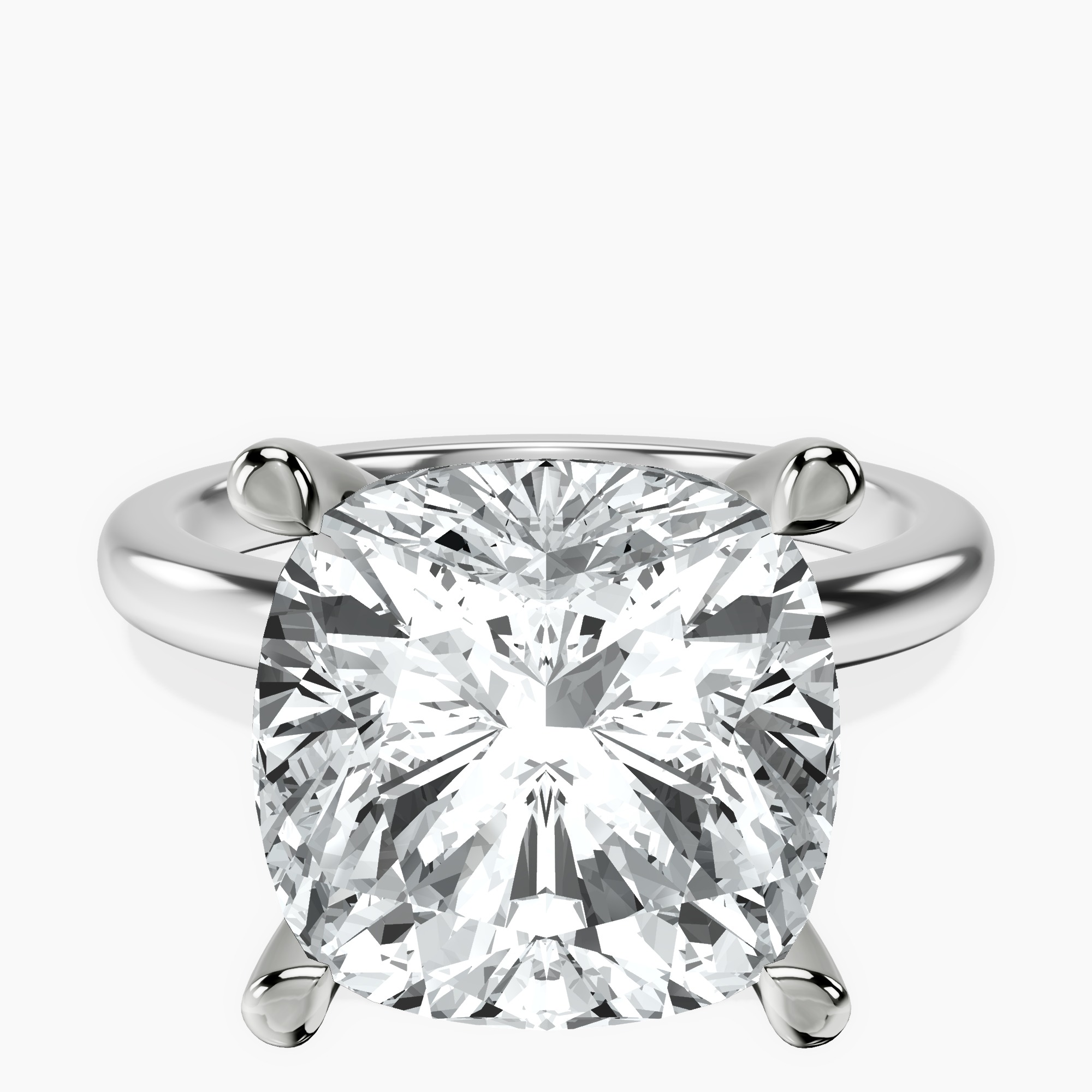 Platinum Mildred Hidden Halo Solitaire Lab Diamond Ring front image