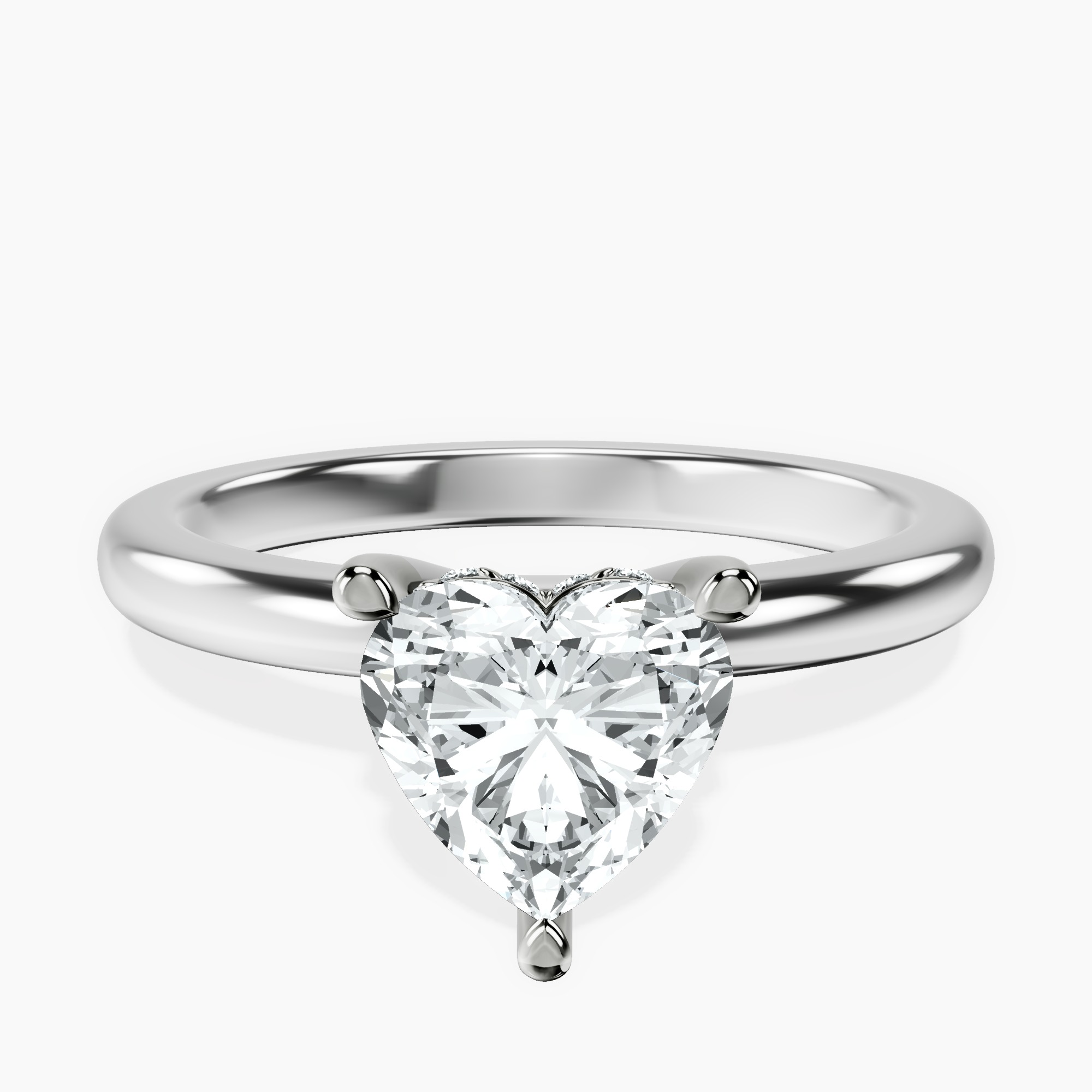 1.29 ct. heart Mildred Solitaire Ring in 14kt white gold rtr top