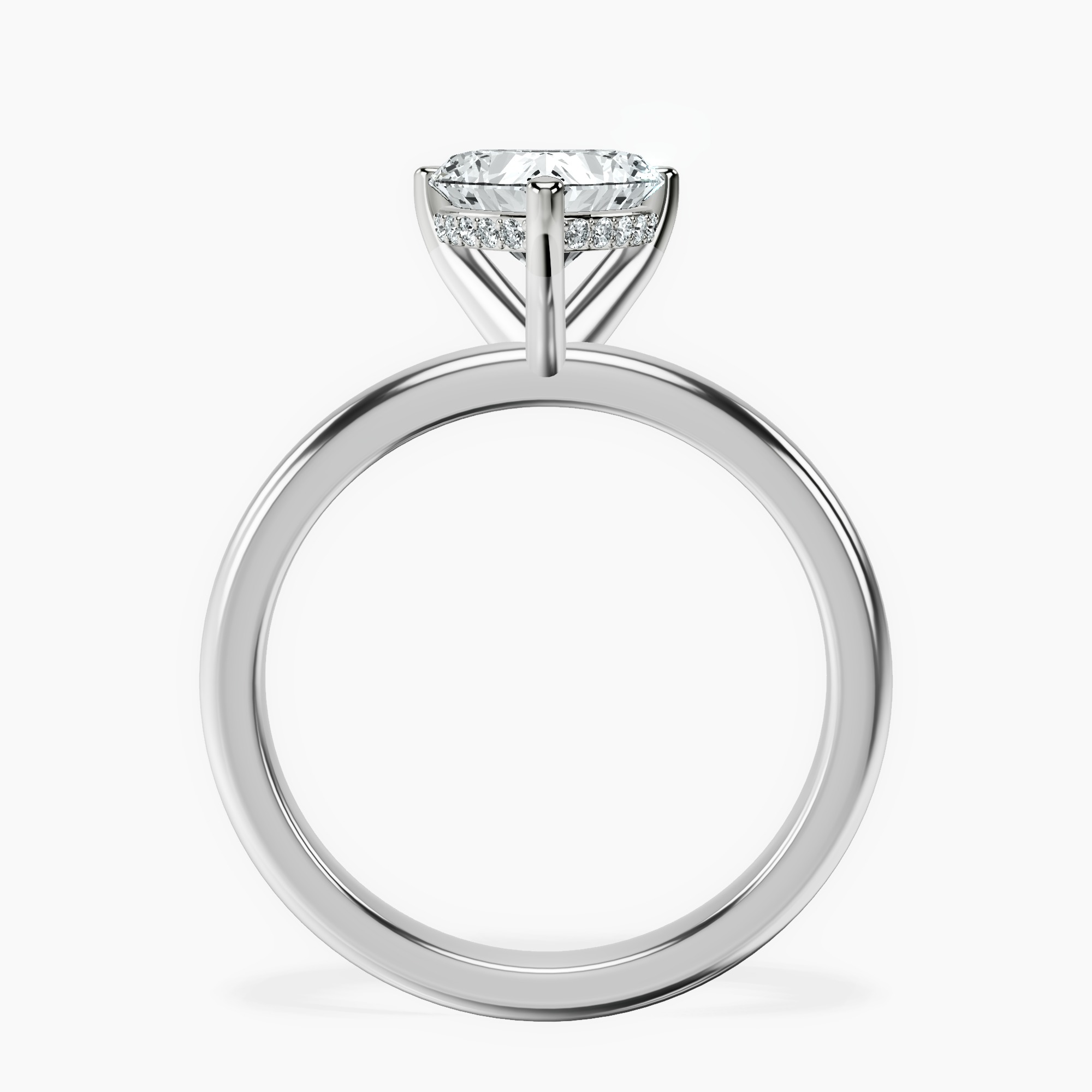 1.29 ct. heart Mildred Solitaire Ring in 14kt white gold side right image one