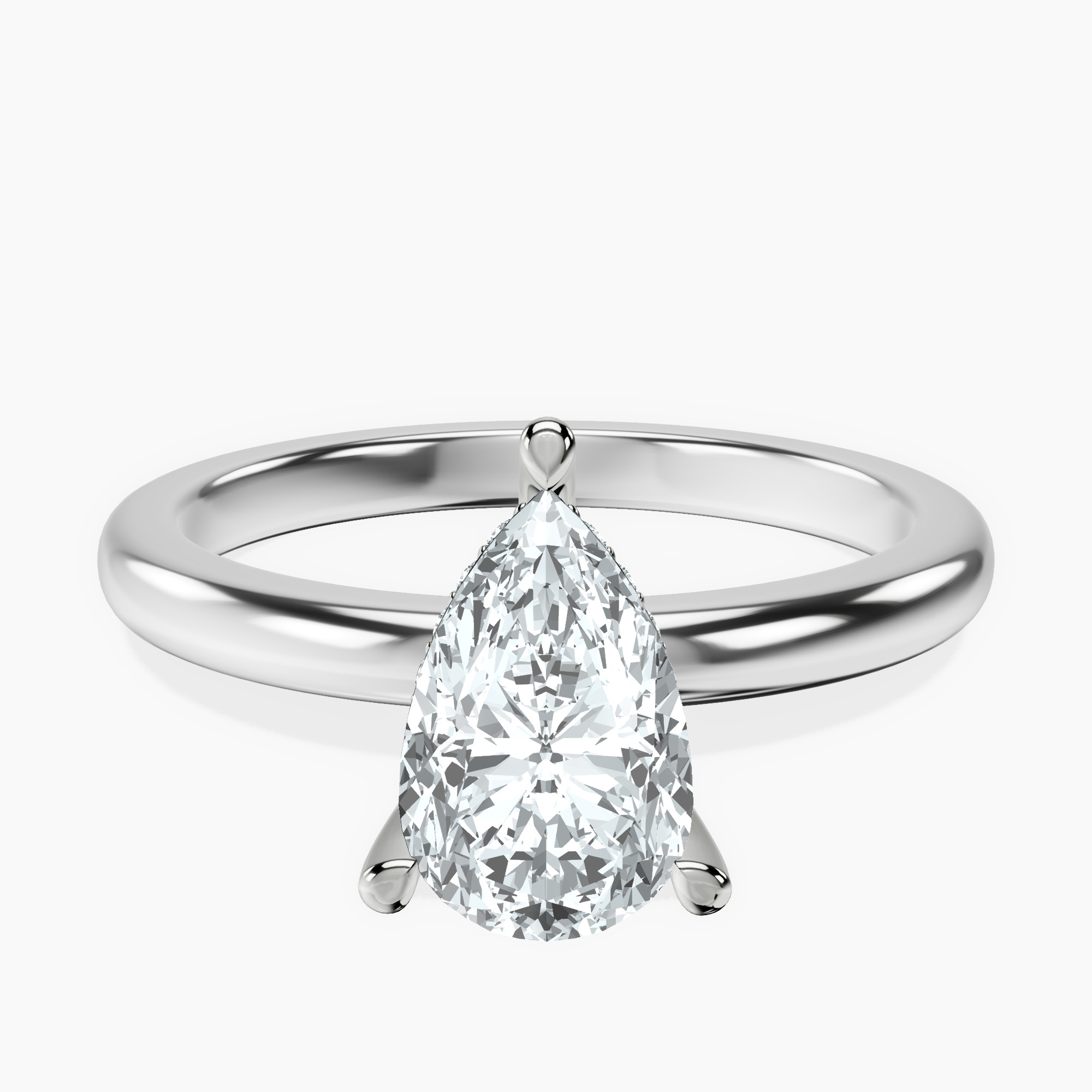 1.85 ct. pear Mildred Solitaire Ring in platinum rtr top