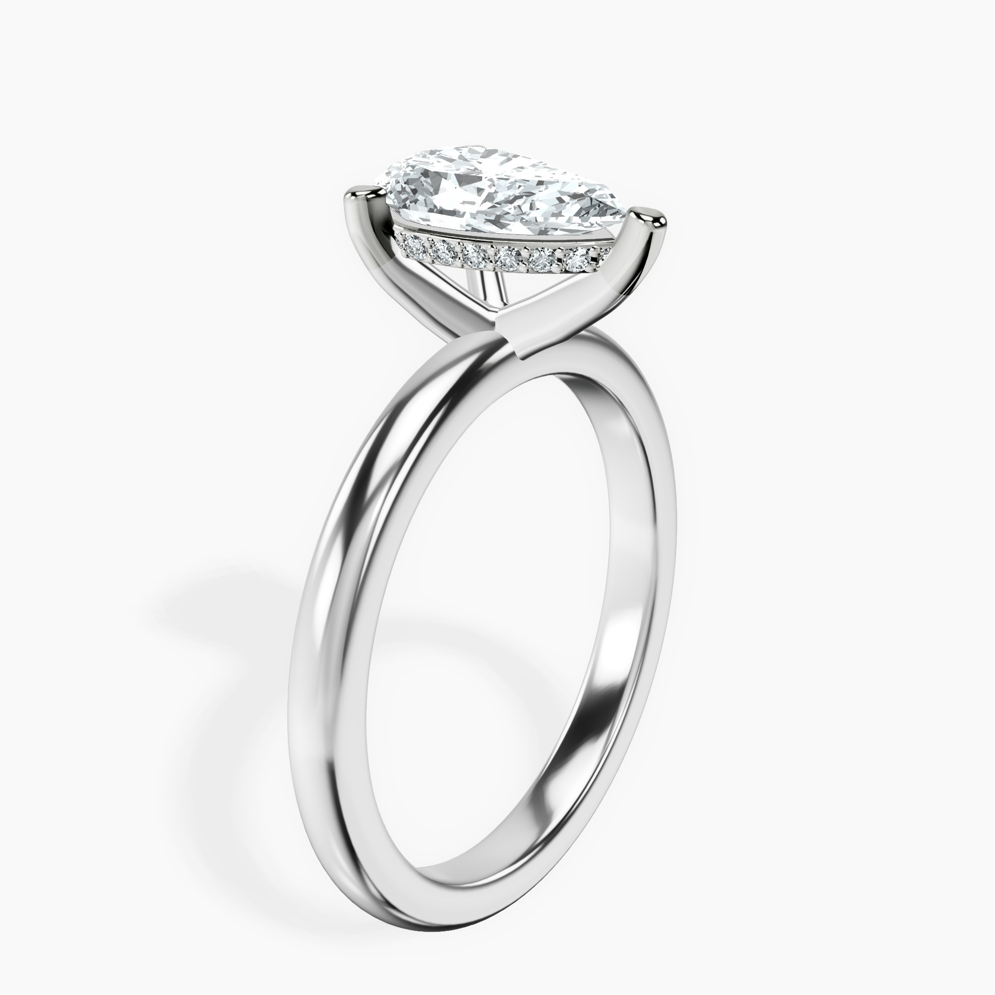 1.85 ct. pear Mildred Solitaire Ring in platinum standing product image one