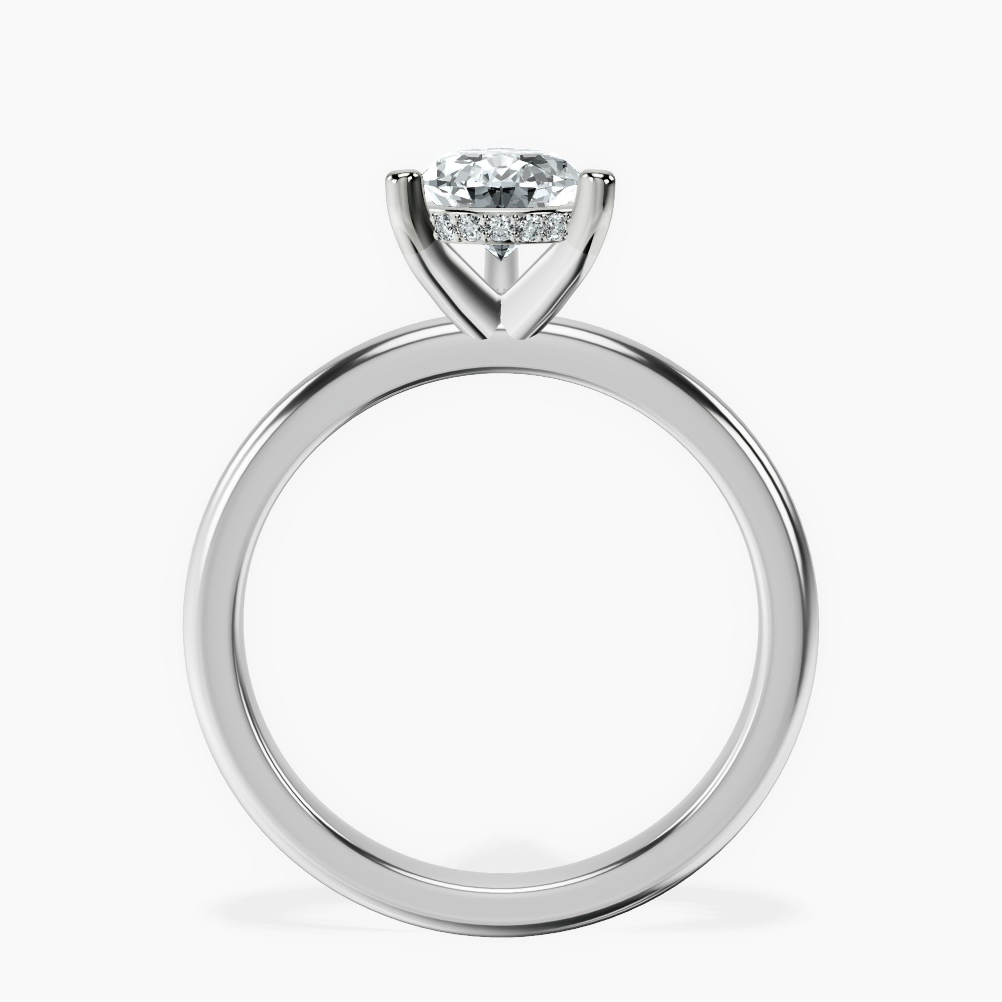 1.85 ct. pear Mildred Solitaire Ring in platinum side right image one