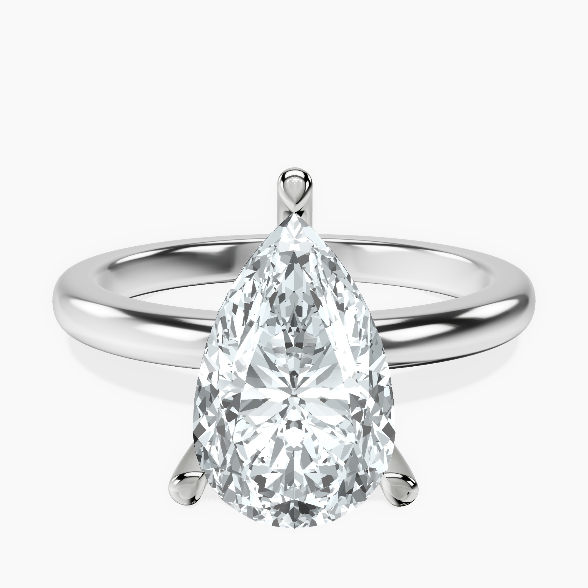 Platinum Mildred Hidden Halo Solitaire Lab Diamond Ring front image