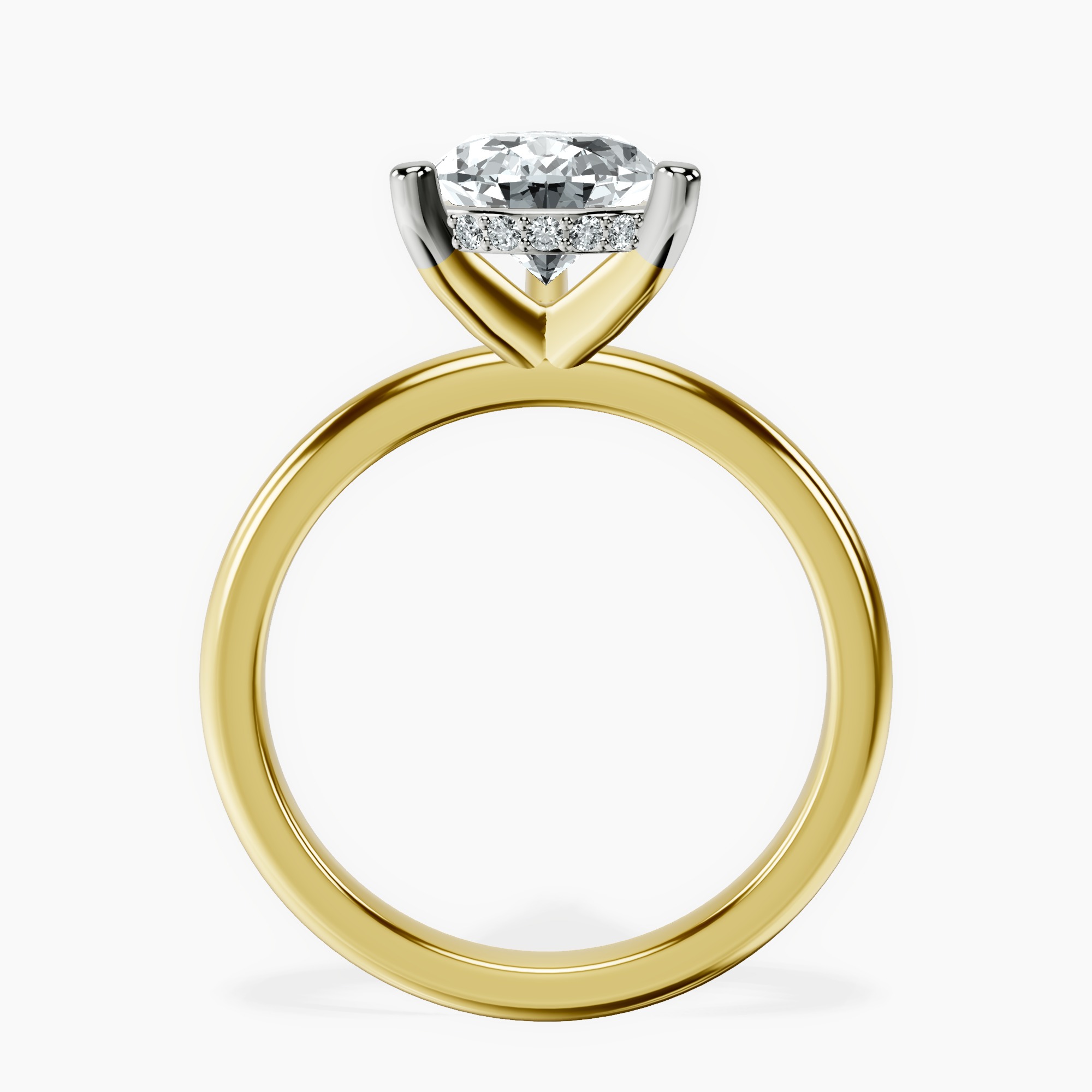 2.96 ct. pear Mildred Solitaire Ring in 10kt yellow gold side right image one