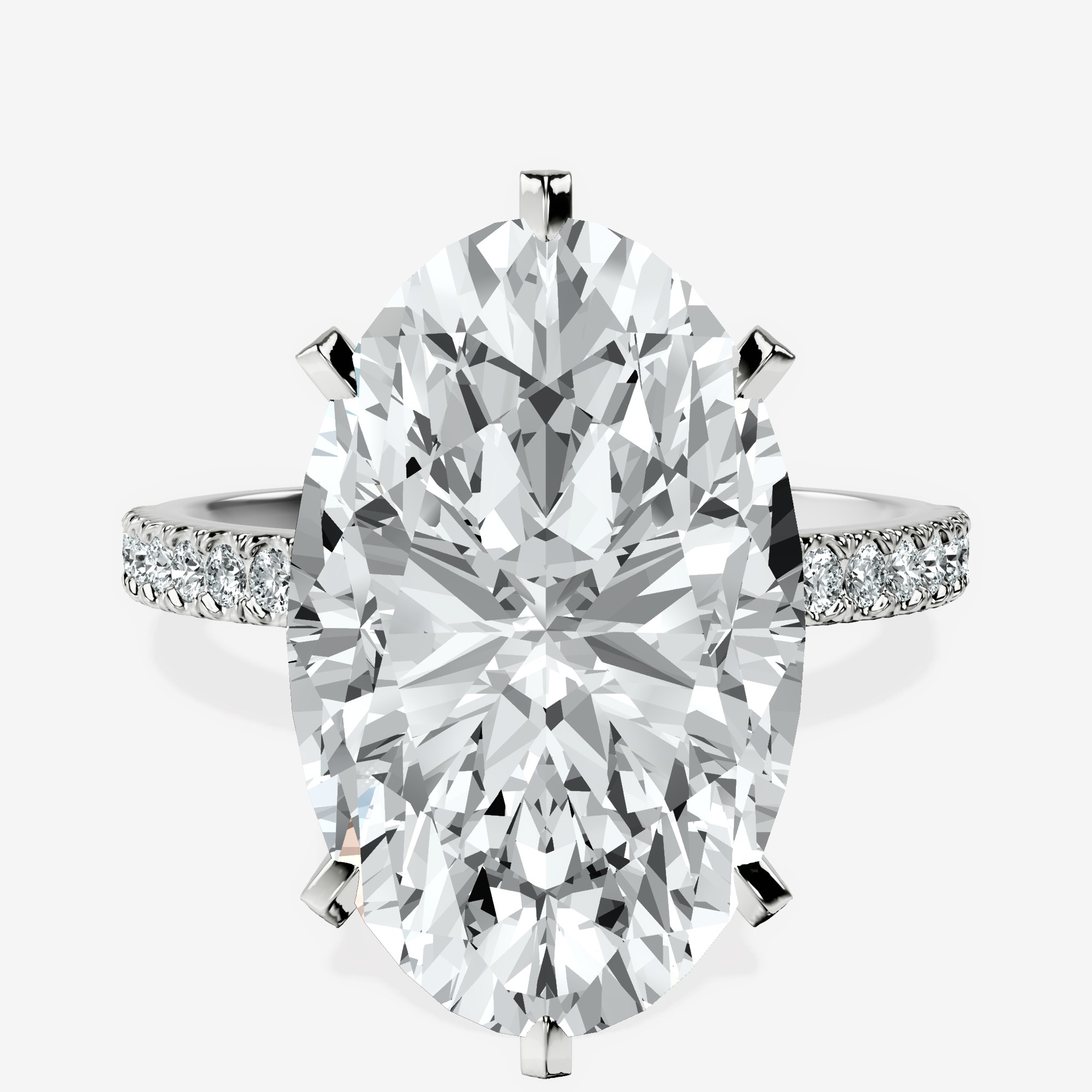10kt White Gold Mereia Secret Halo Lab Diamond Ring front image