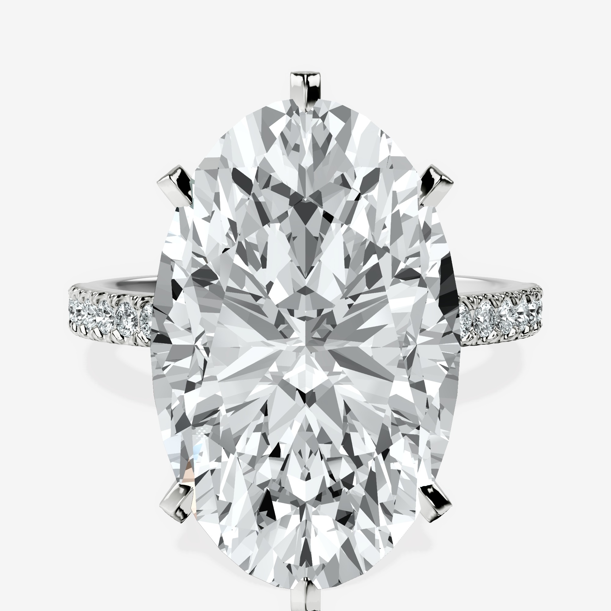 Platinum Mereia Secret Halo Lab Diamond Ring front image