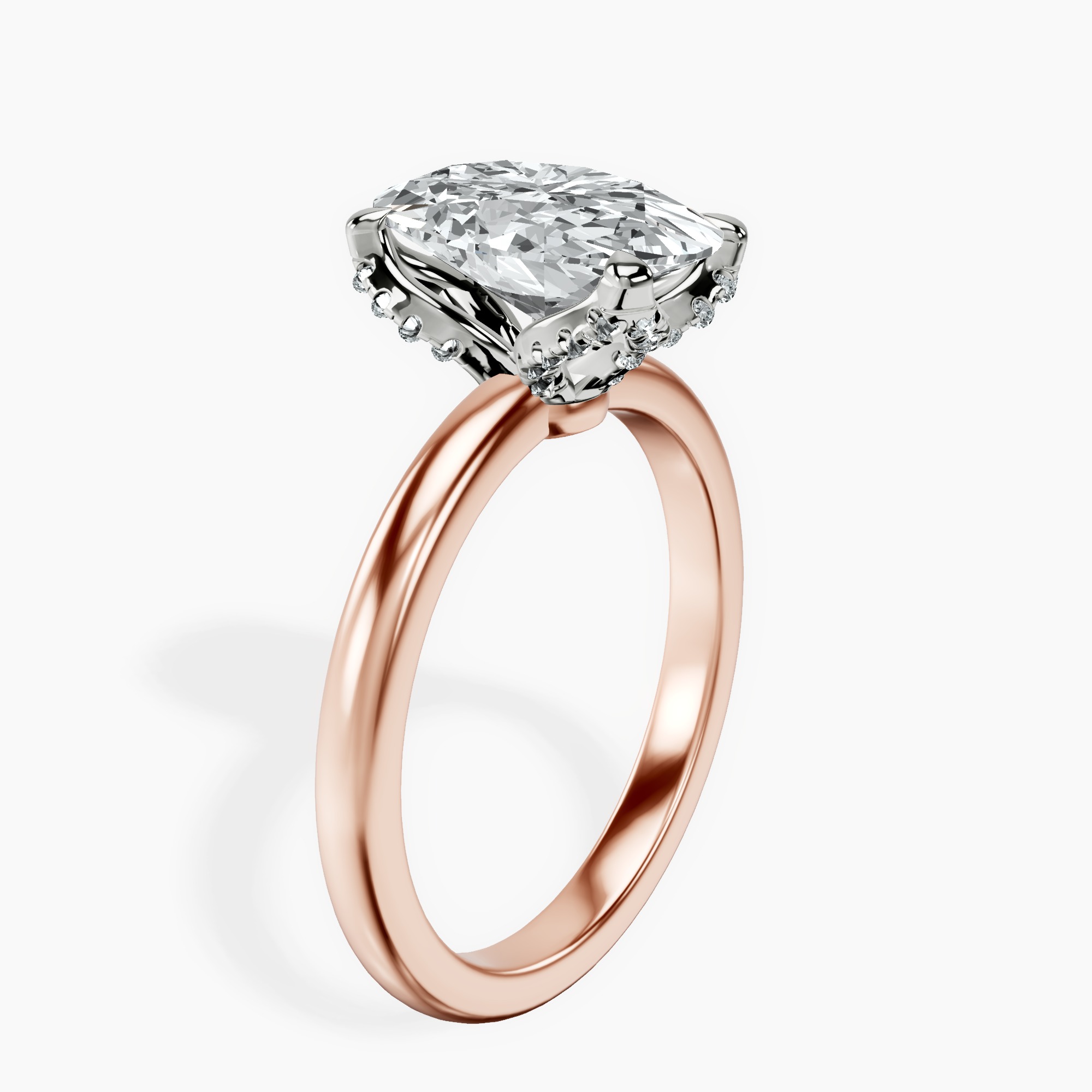 2.44 ct. oval Mabel Solitaire Ring in 10kt rose gold standing product image one