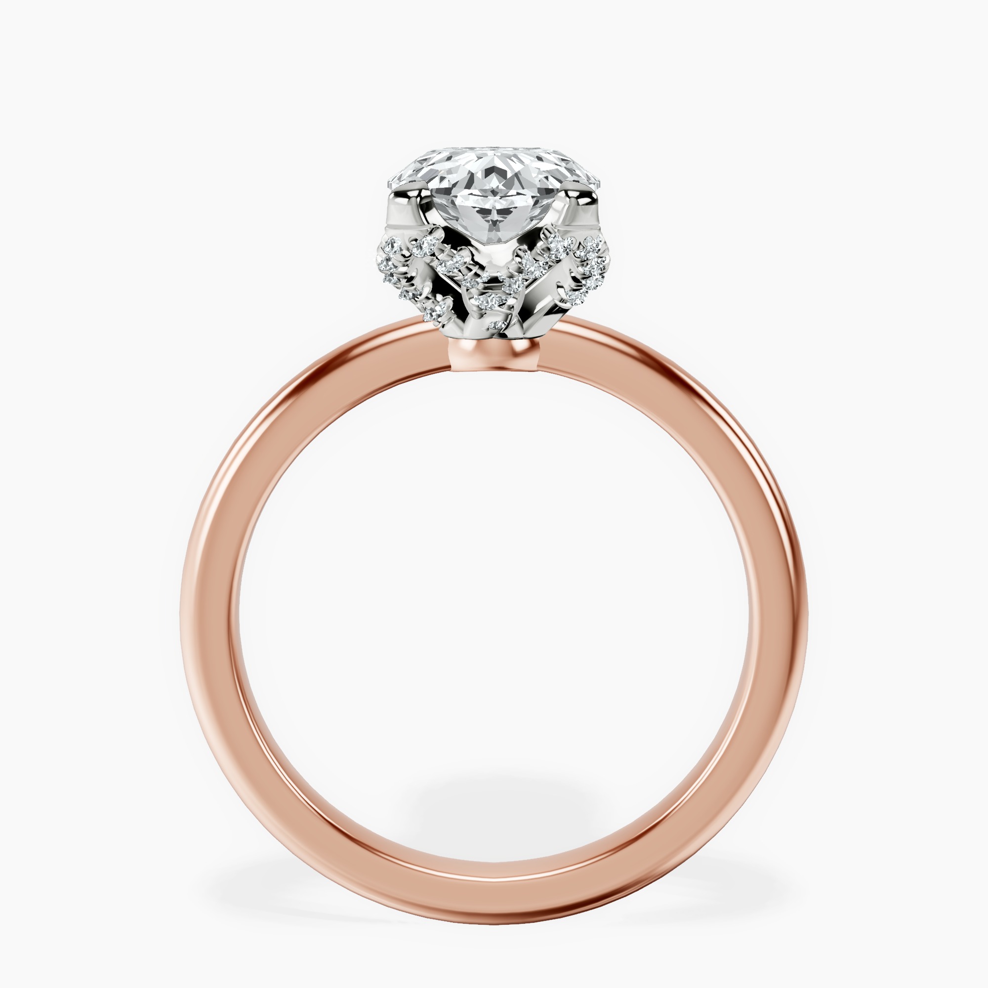 2.44 ct. oval Mabel Solitaire Ring in 10kt rose gold side right image one