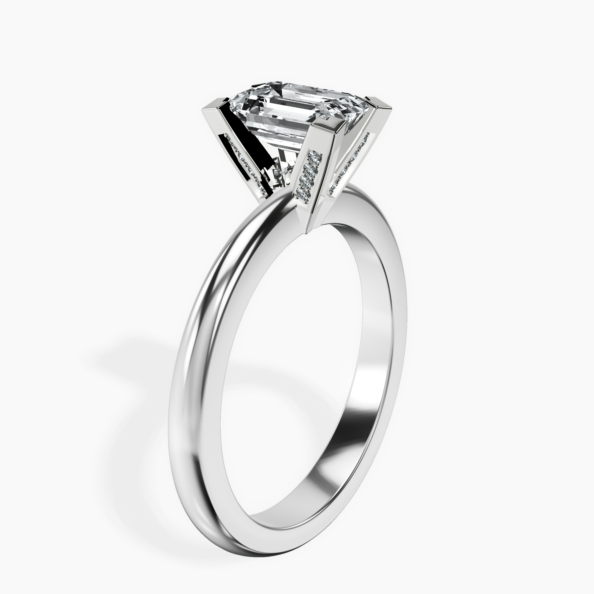 1.48 ct. emerald Cordelia Solitaire Ring in platinum standing product image one