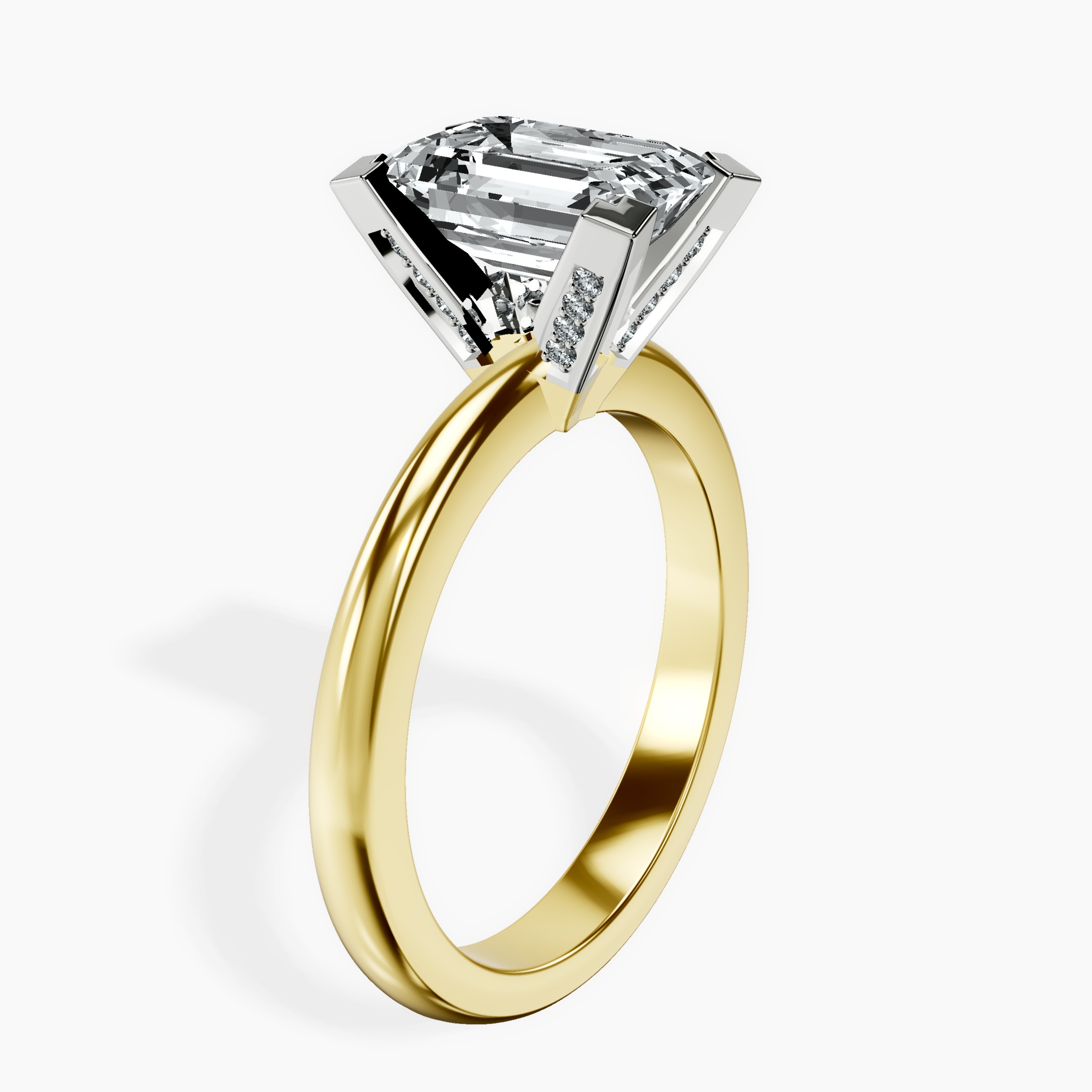 2.16 ct. emerald Cordelia Solitaire Ring in 18kt yellow gold standing product image one
