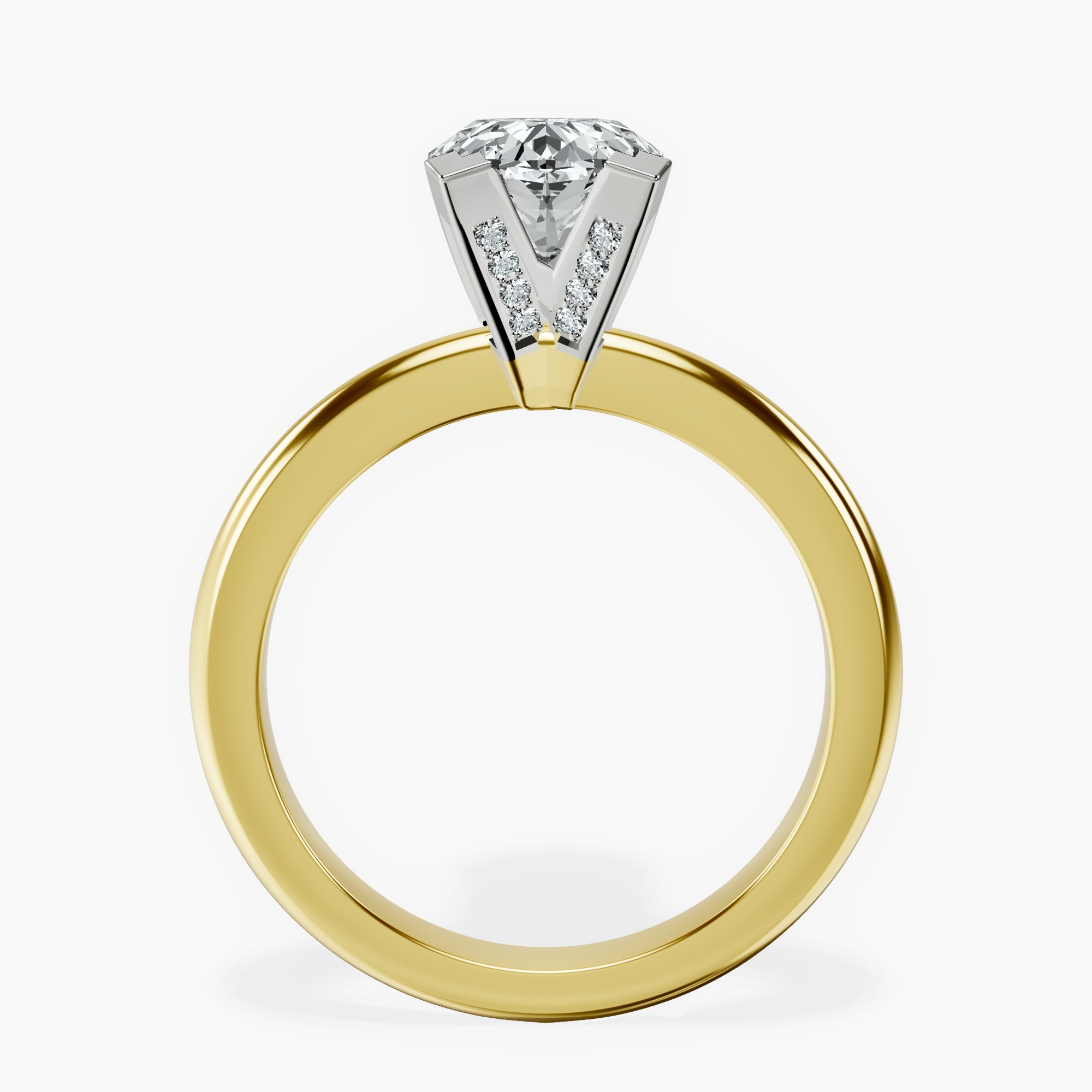 2.40 ct. oval Cordelia Solitaire Ring in 10kt yellow gold side right image one