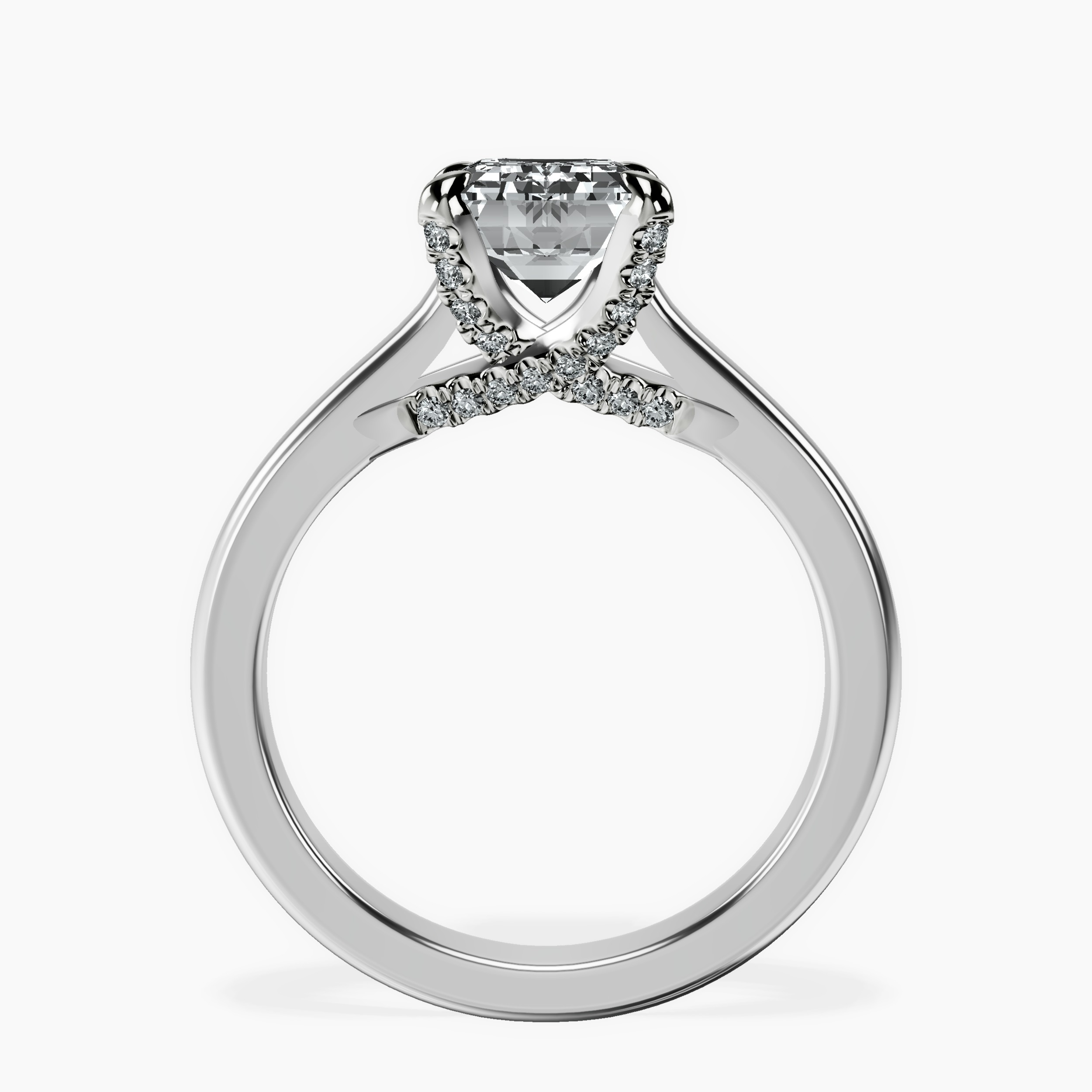 1.48 ct. emerald Agnes Solitaire Ring in 10kt white gold side right image one