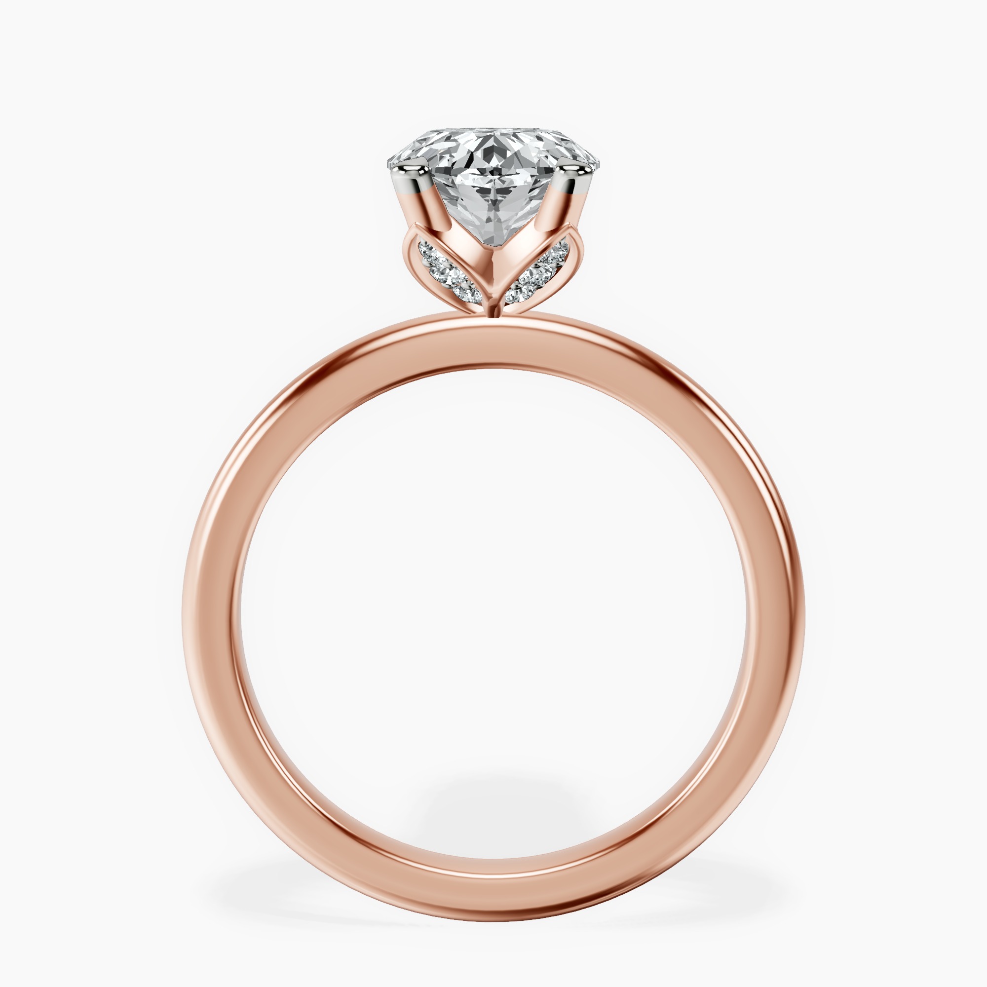 2.44 ct. oval Matilda Solitaire Ring in 10kt rose gold side right image one