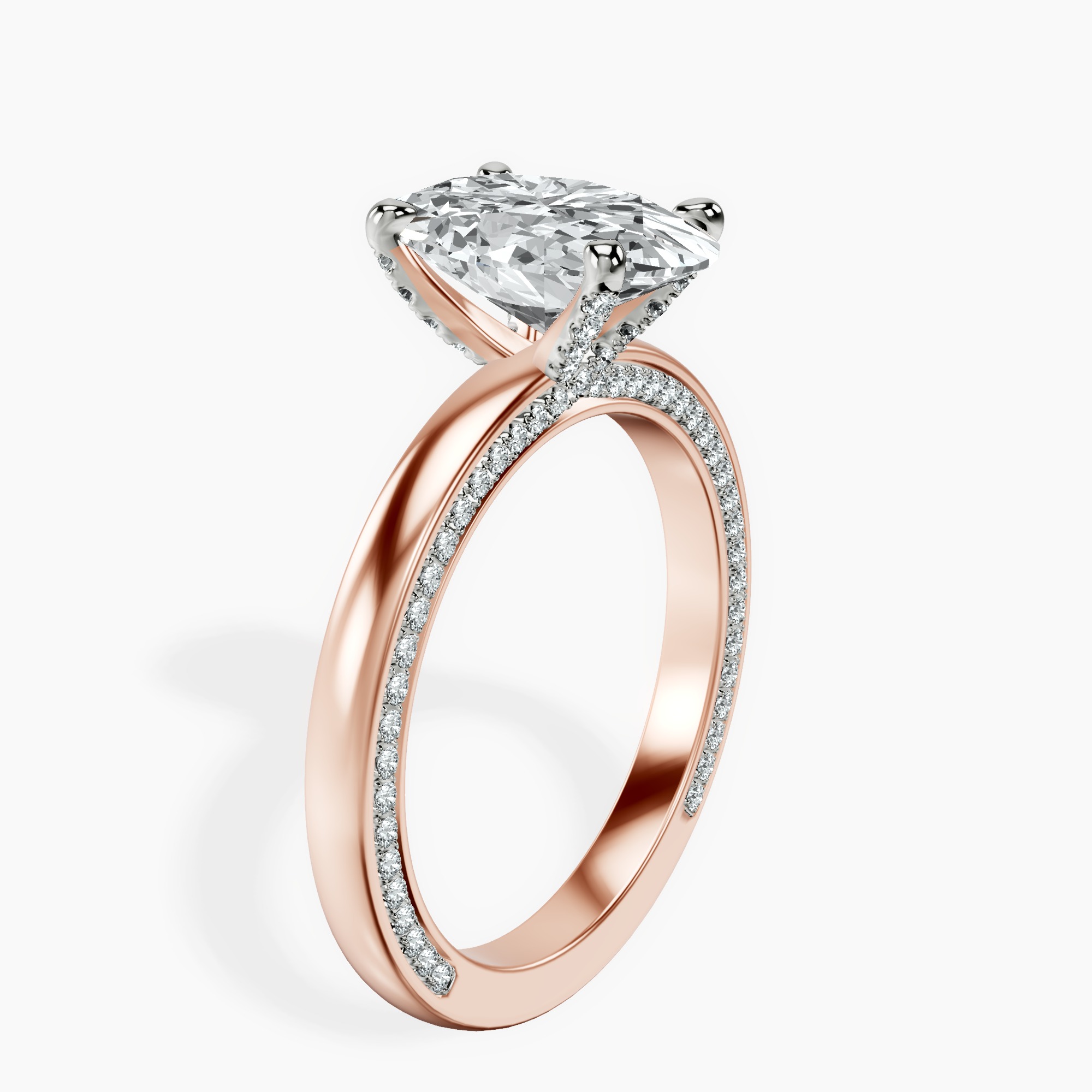 3.52 ct. oval Edith Solitaire Ring in 18kt rose gold standing product image one