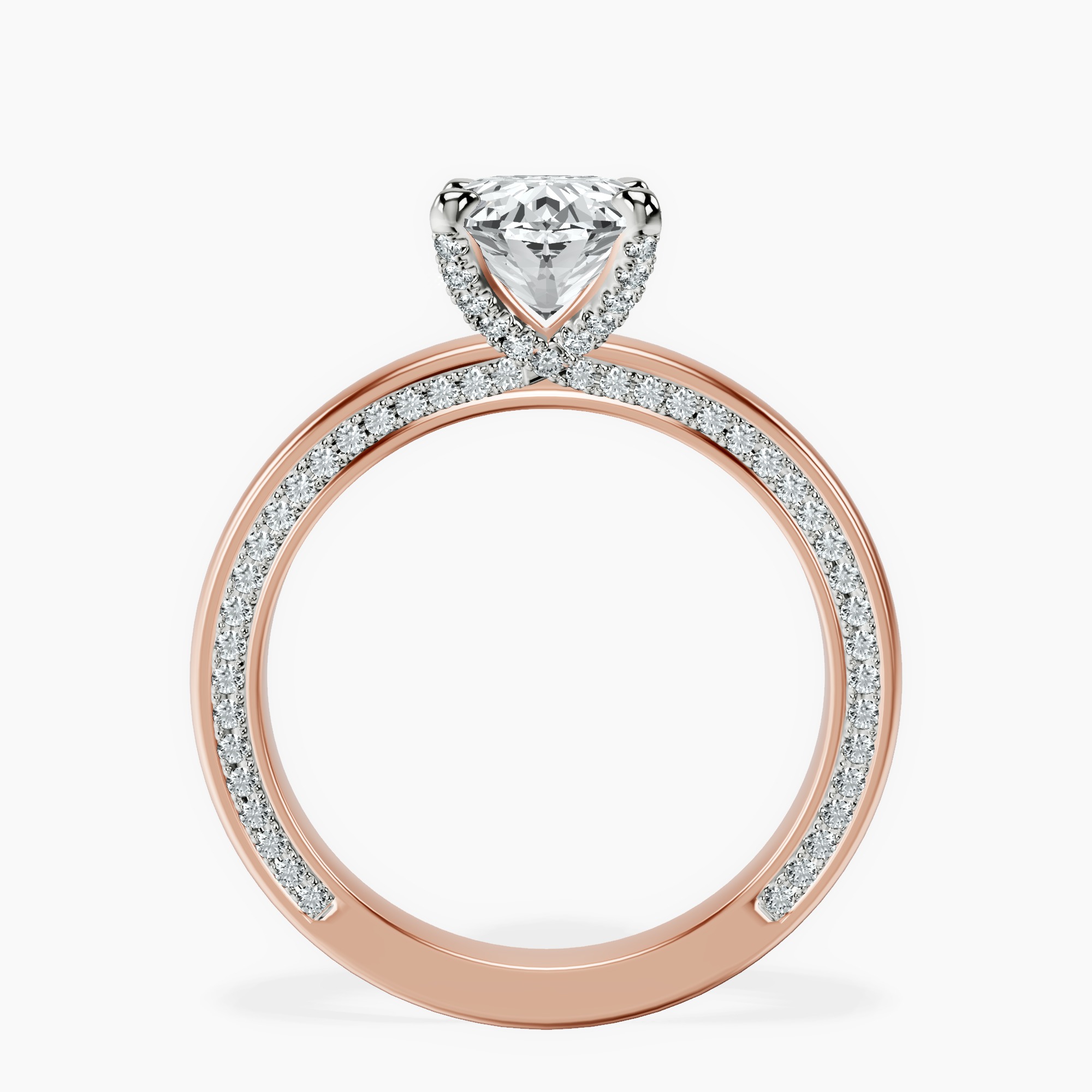 3.52 ct. oval Edith Solitaire Ring in 18kt rose gold side right image one