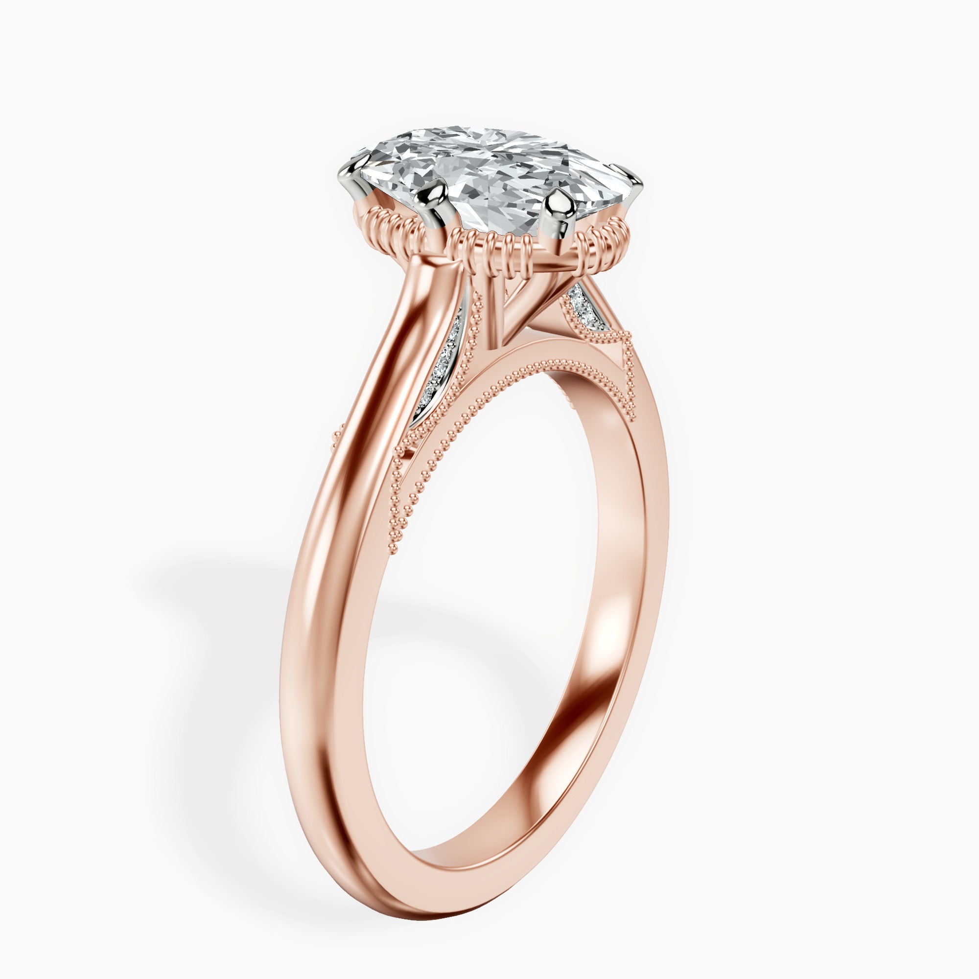 2.40 ct. oval Esther Solitaire Ring in 18kt rose gold standing product image one