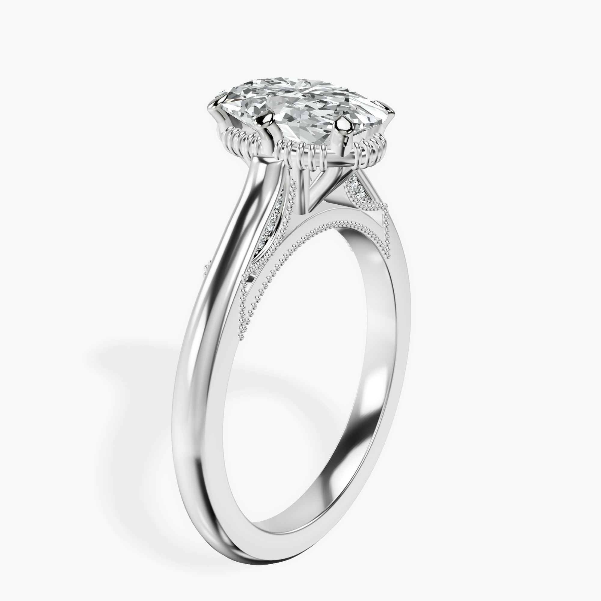 2.40 ct. oval Esther Solitaire Ring in 18kt white gold standing product image one