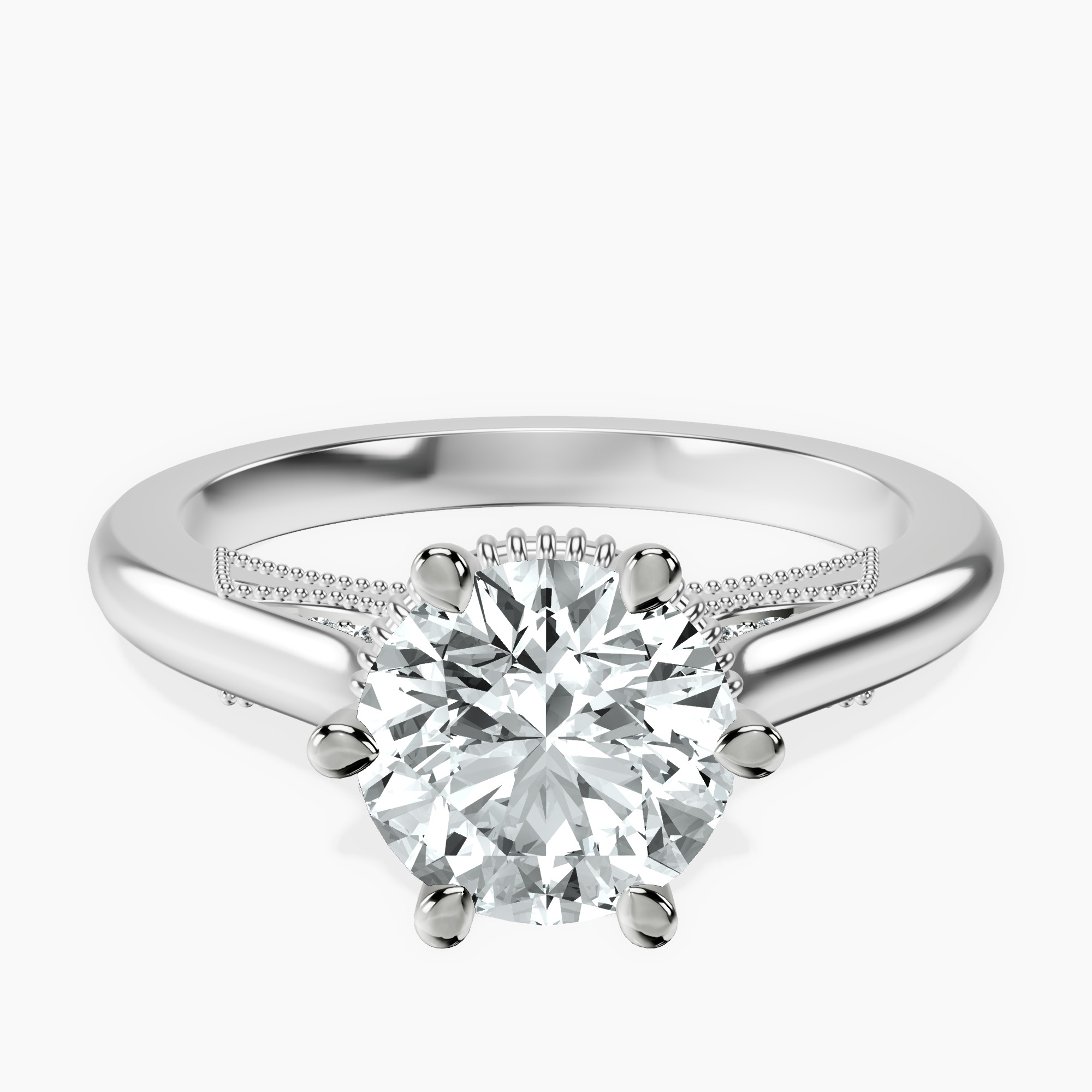 1.39 ct. round Esther Solitaire Ring in platinum rtr top