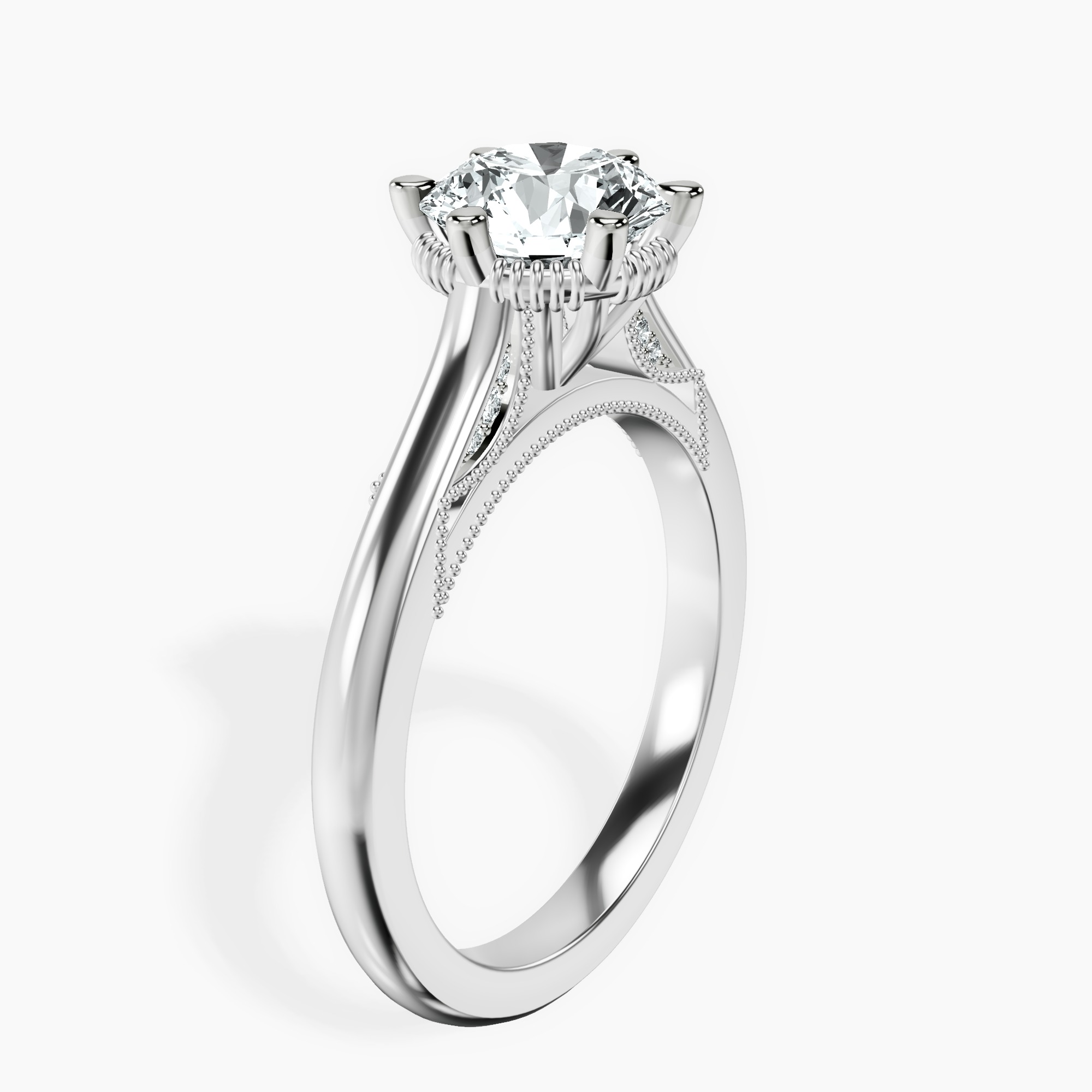 1.39 ct. round Esther Solitaire Ring in platinum standing product image one