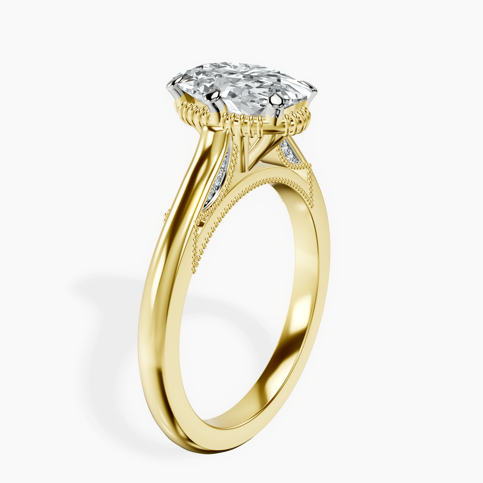 2.40 ct. oval Esther Solitaire Ring in 10kt yellow gold standing product image one