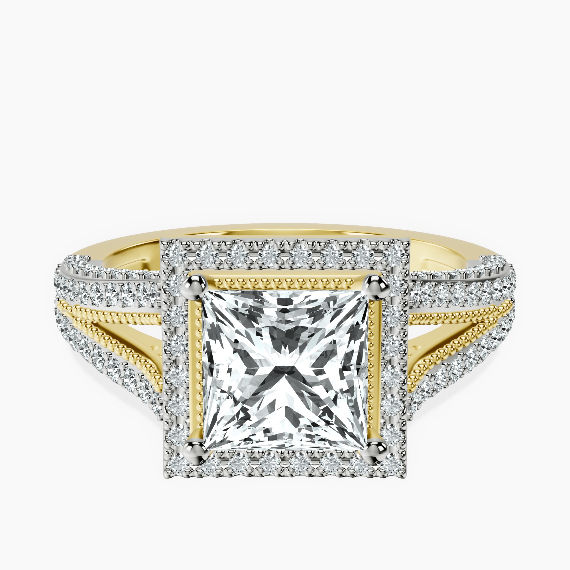 18kt Yellow Gold Opulenté Antique Halo Lab Diamond Ring front image
