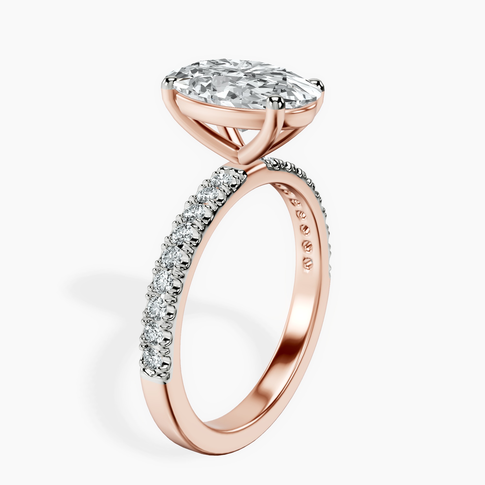 2.40 ct. oval Nomi Eternity Ring in 10kt rose gold standing product image one
