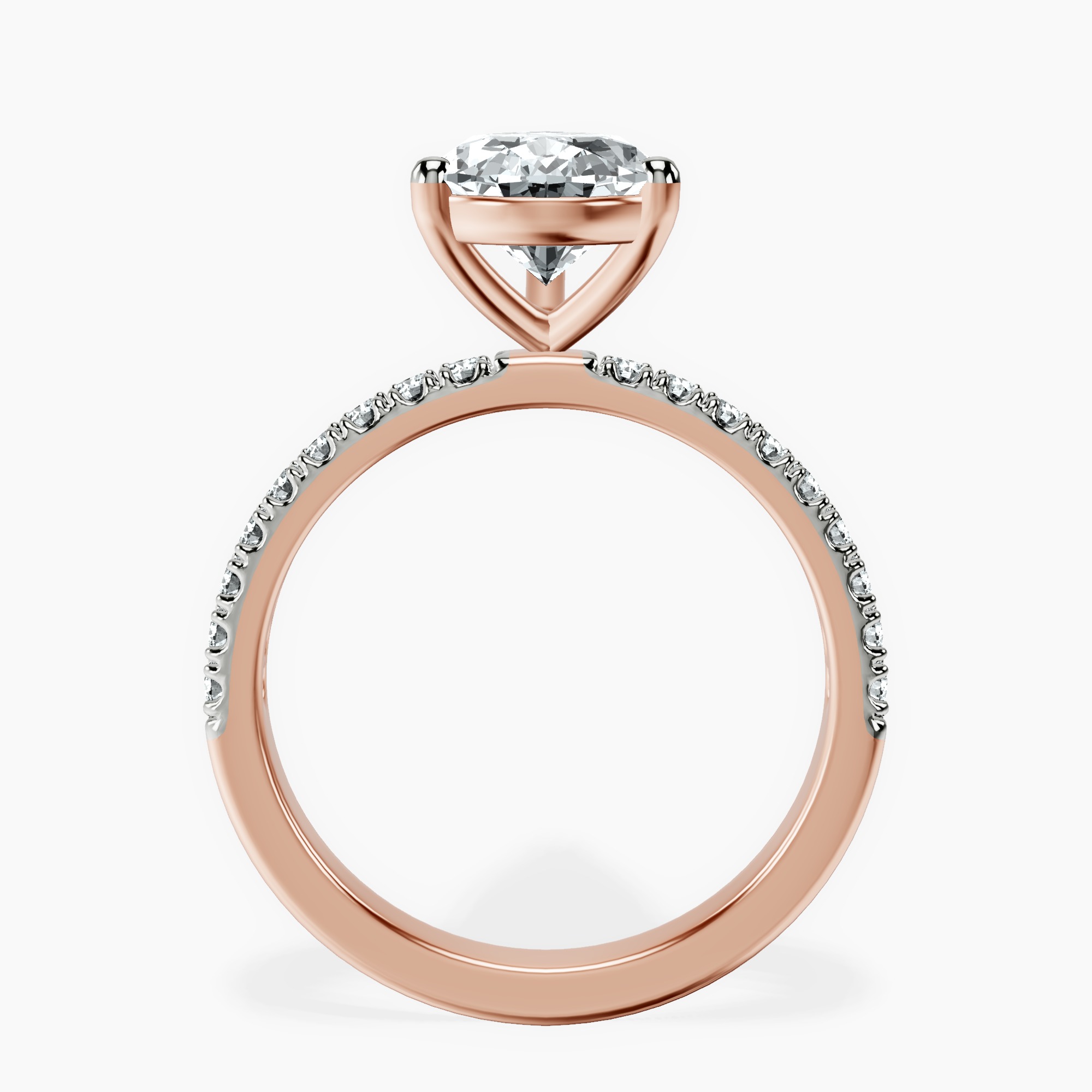 2.96 ct. pear Nomi Eternity Ring in 18kt rose gold side right image one