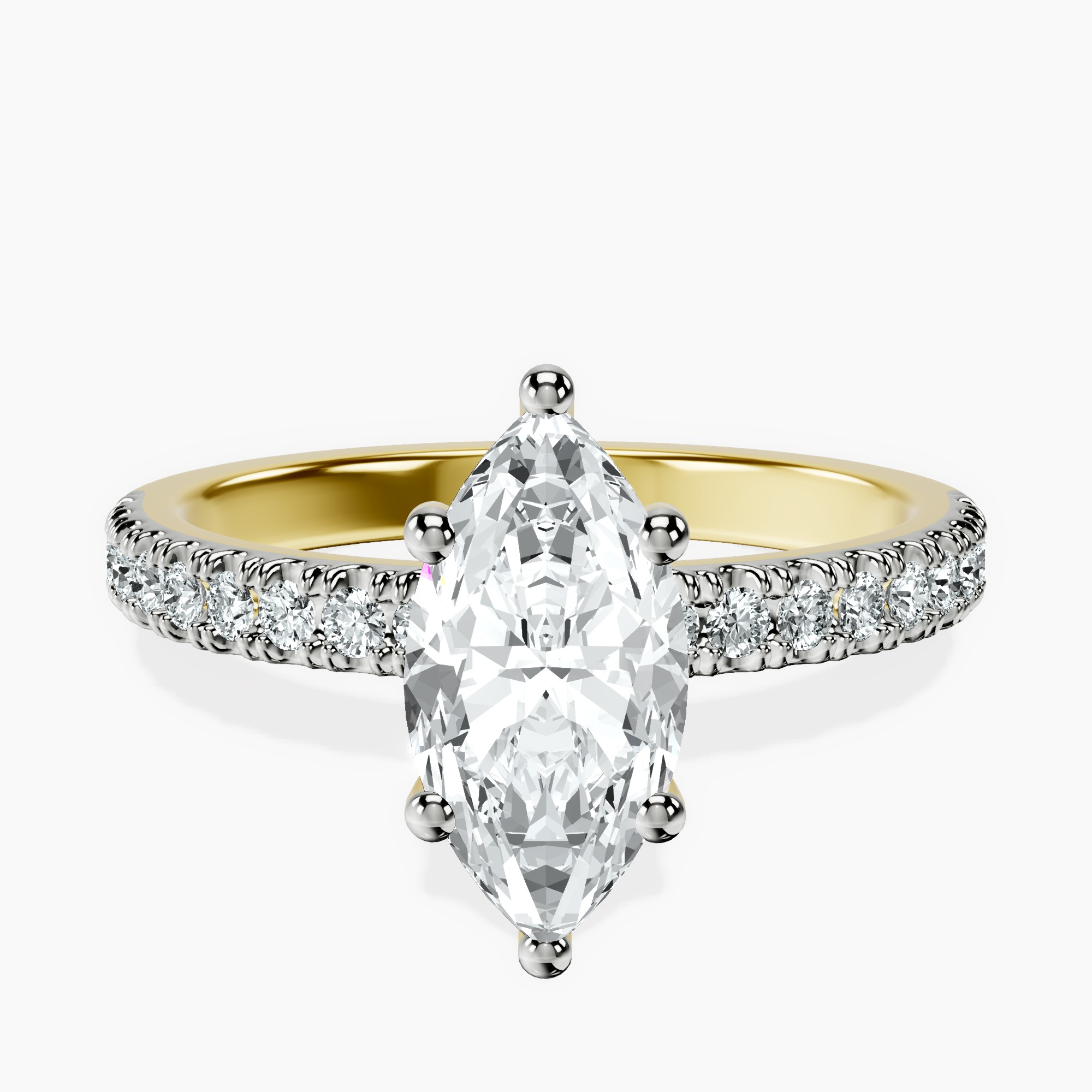 1.39 ct. marquise Nomi Eternity Ring in 18kt yellow gold rtr top