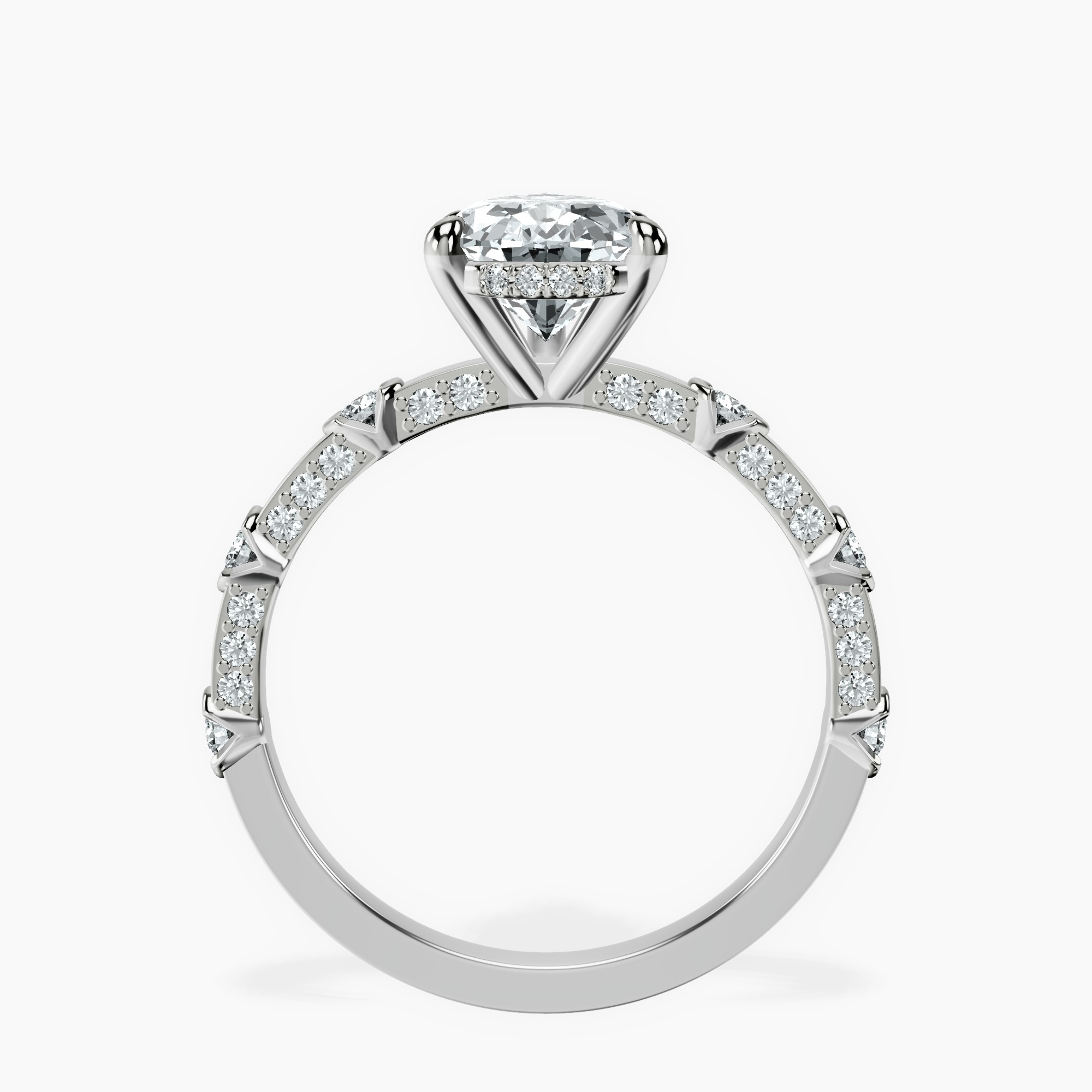 2.96 ct. pear Majestic Love lab diamond ring in 10kt white gold side right image one