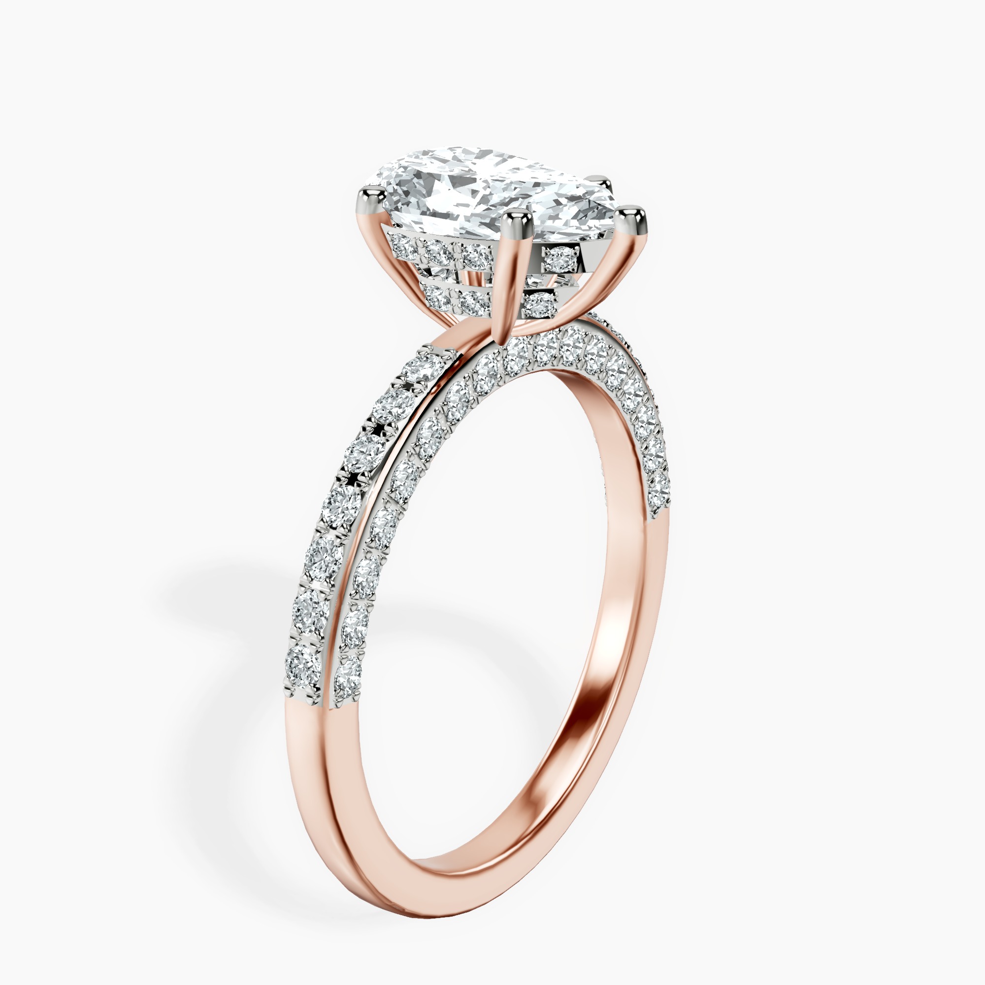 1.34 ct. pear Adele Engagement Ring in 18kt rose gold standing product image one