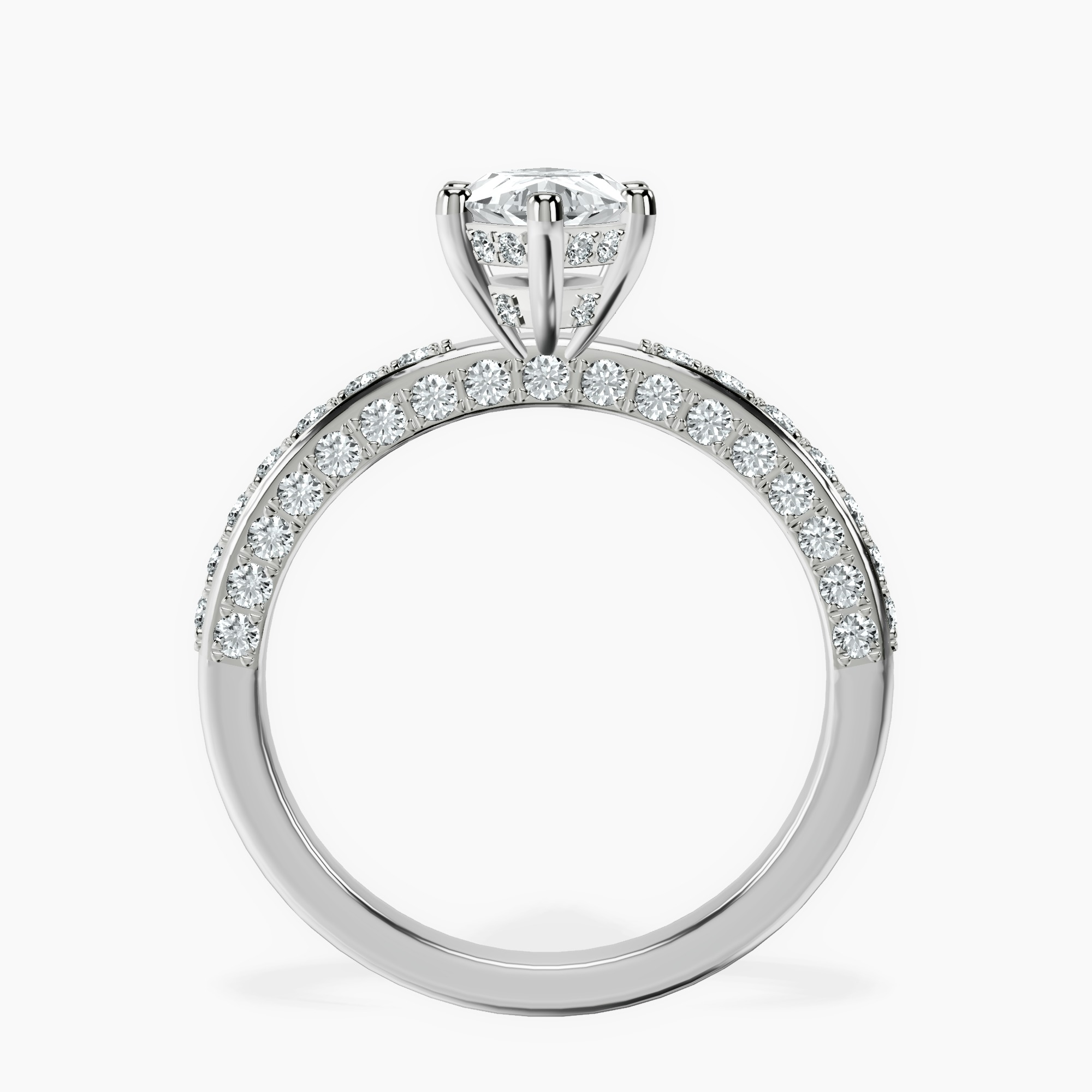 2.92 ct. marquise Adele Engagement Ring in 14kt white gold side right image one