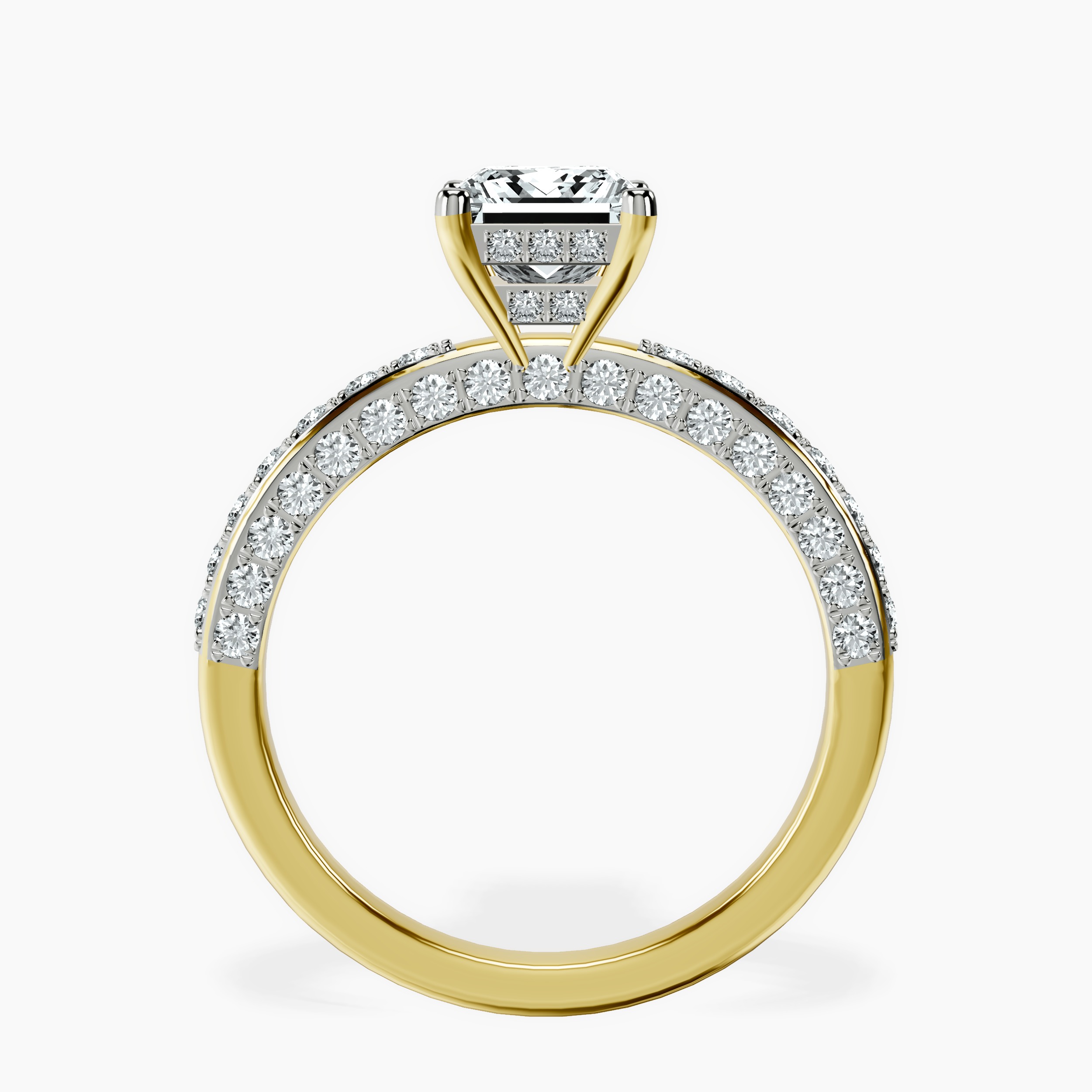 2.81 ct. princess Adele Engagement Ring in 18kt yellow gold side right image one