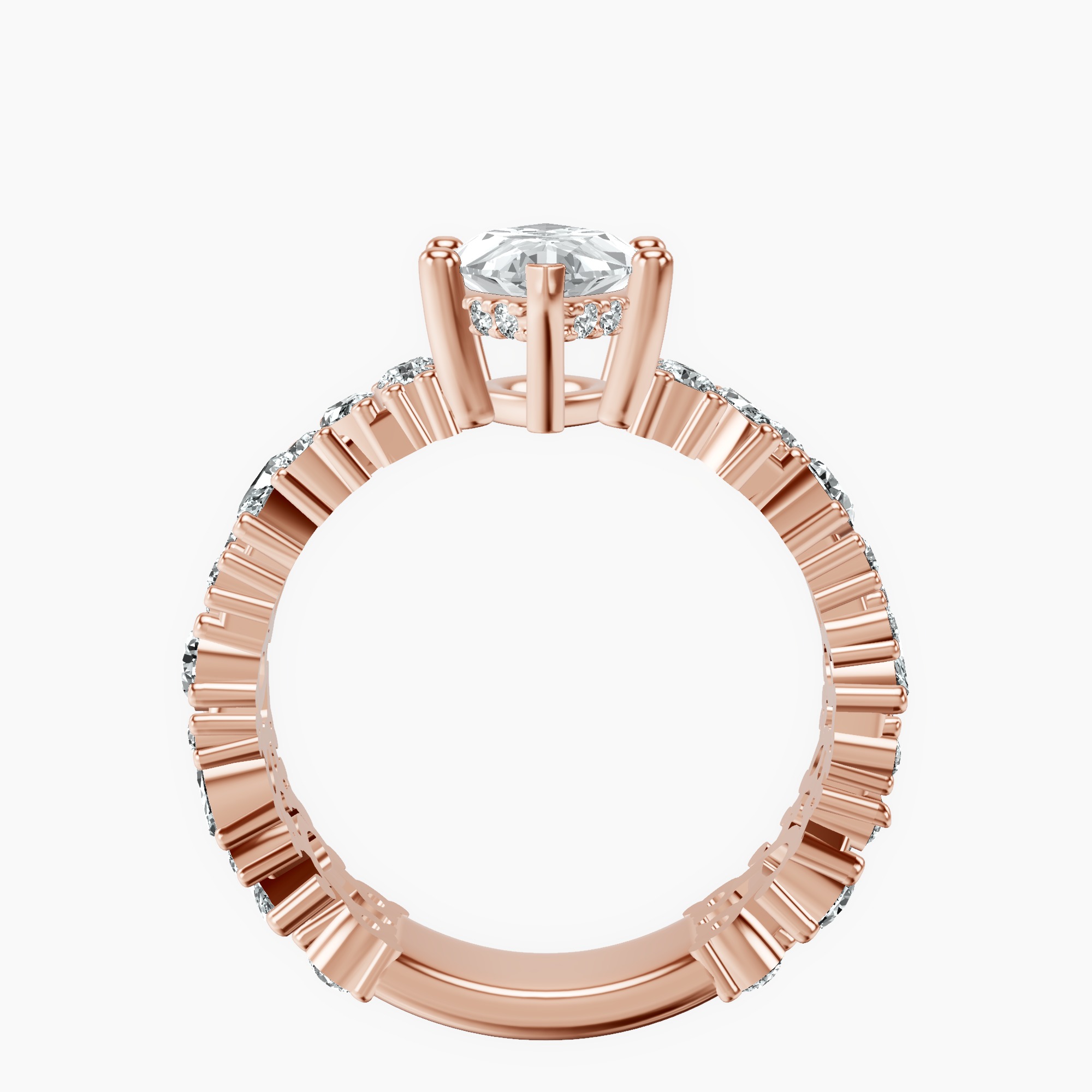2.73 ct. marquise Skylar Ring in 14kt rose gold side right image one