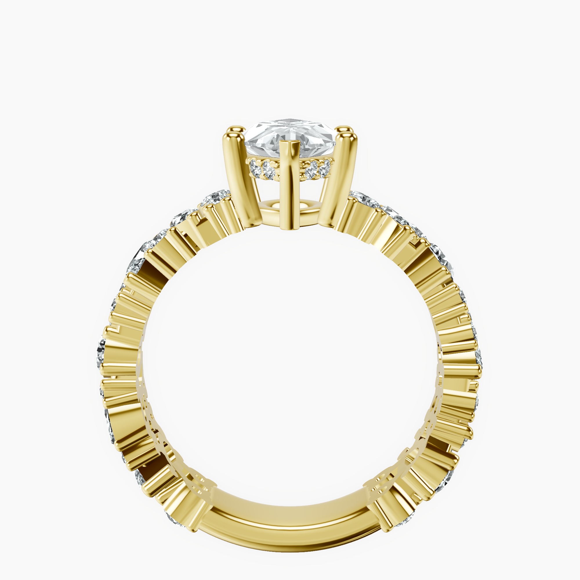 2.99 ct. marquise Skylar Ring in 10kt yellow gold side right image one