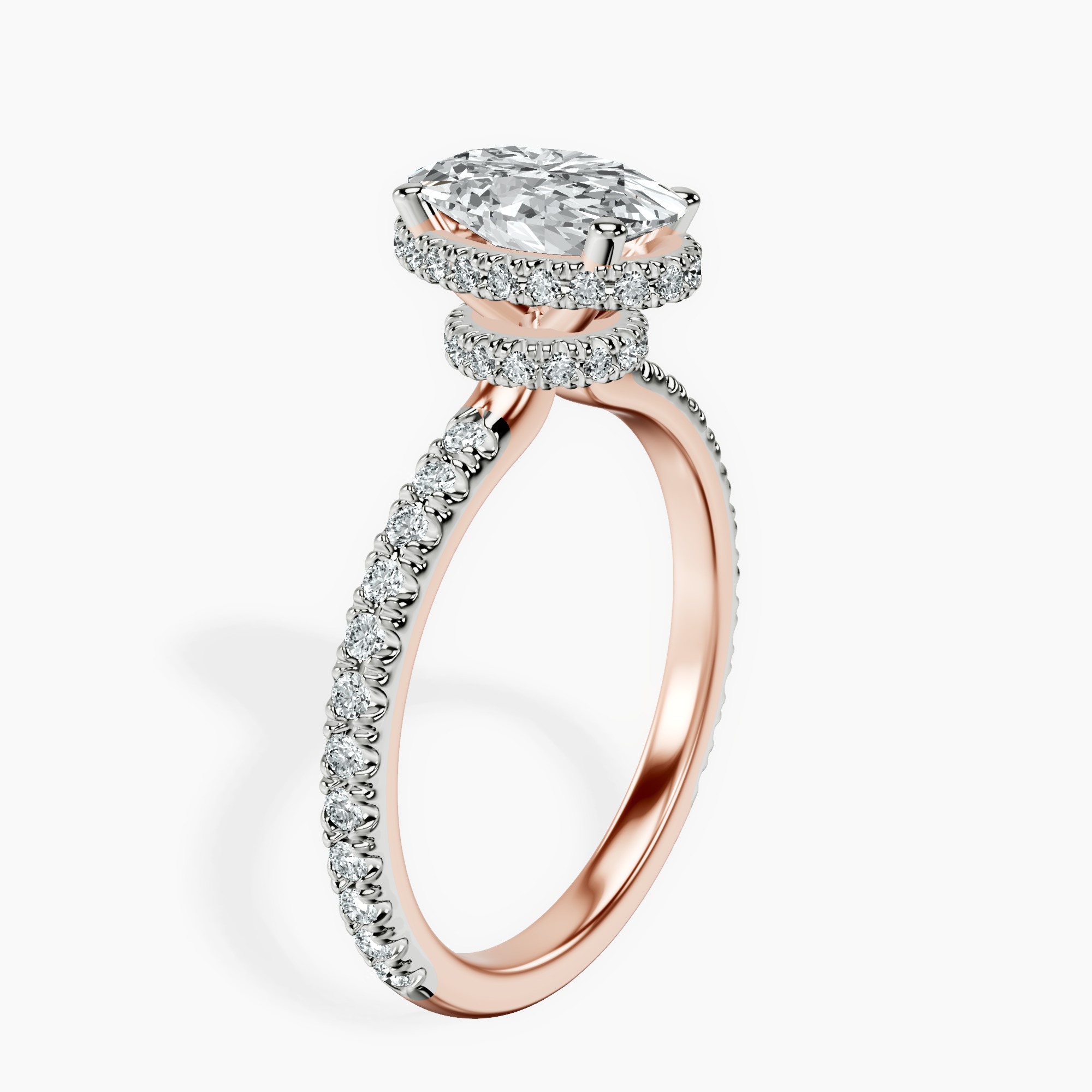 1.46 ct. oval Cleopatra Ring in 10kt rose gold standing product image one