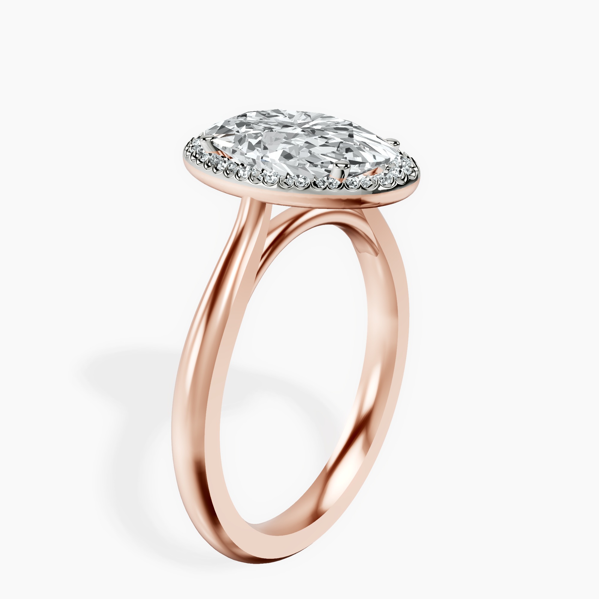2.40 ct. oval Harriet Ring in 18kt rose gold standing product image one