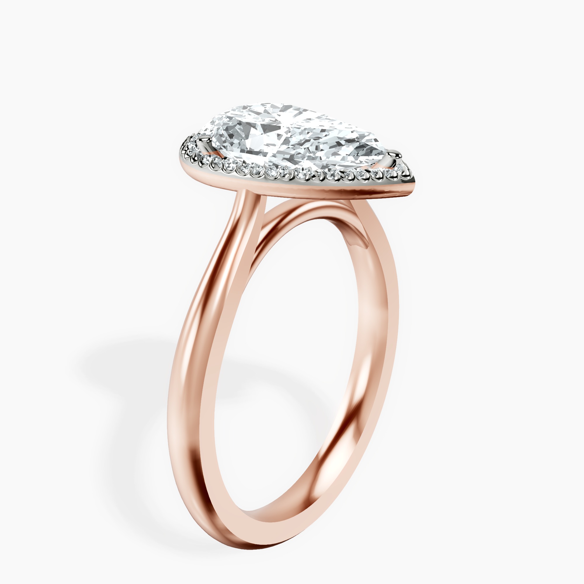 2.59 ct. pear Harriet Ring in 14kt rose gold standing product image one