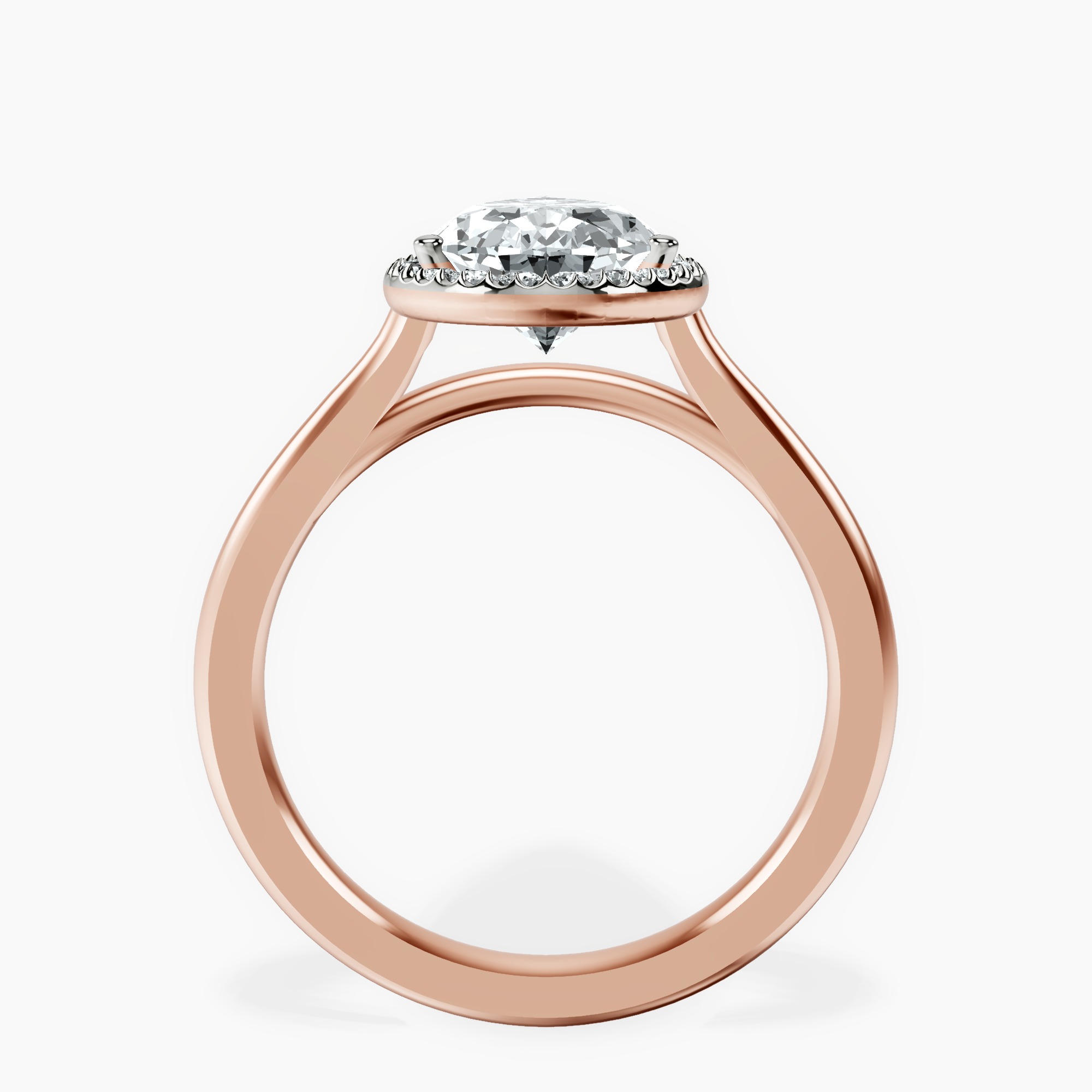 2.59 ct. pear Harriet Ring in 14kt rose gold side right image one