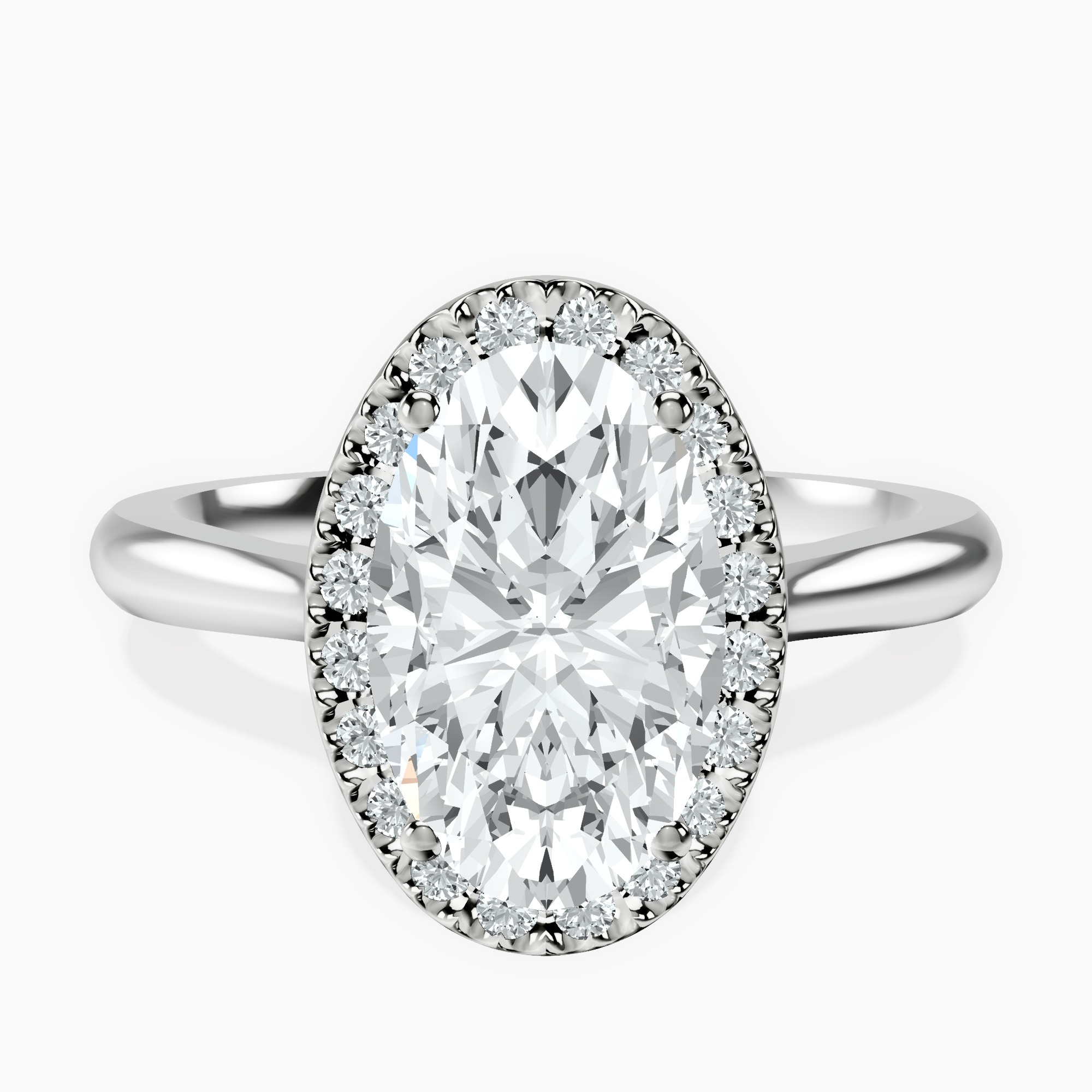 2.44 ct. oval Harriet Ring in 10kt white gold rtr top