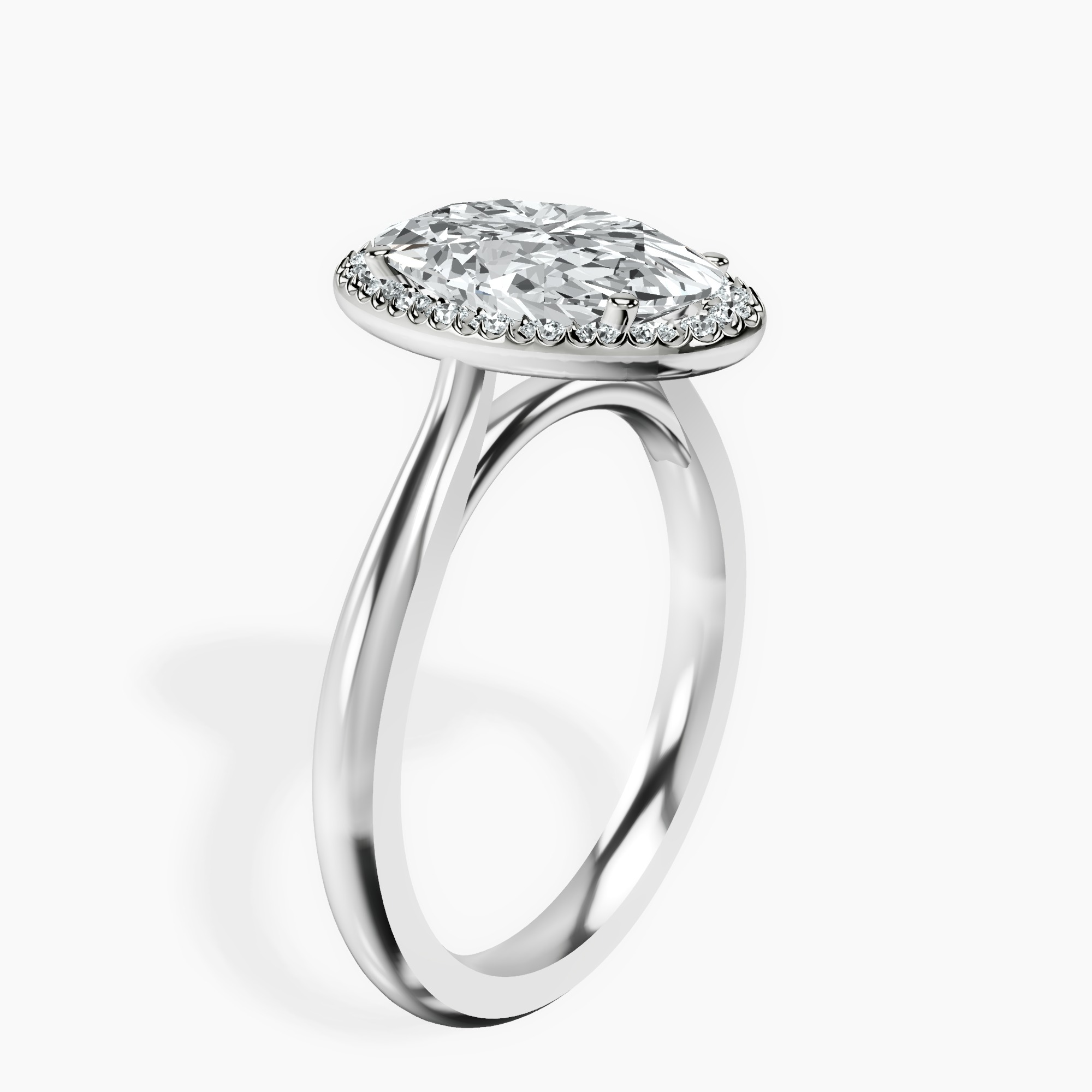 2.44 ct. oval Harriet Ring in 10kt white gold standing product image one