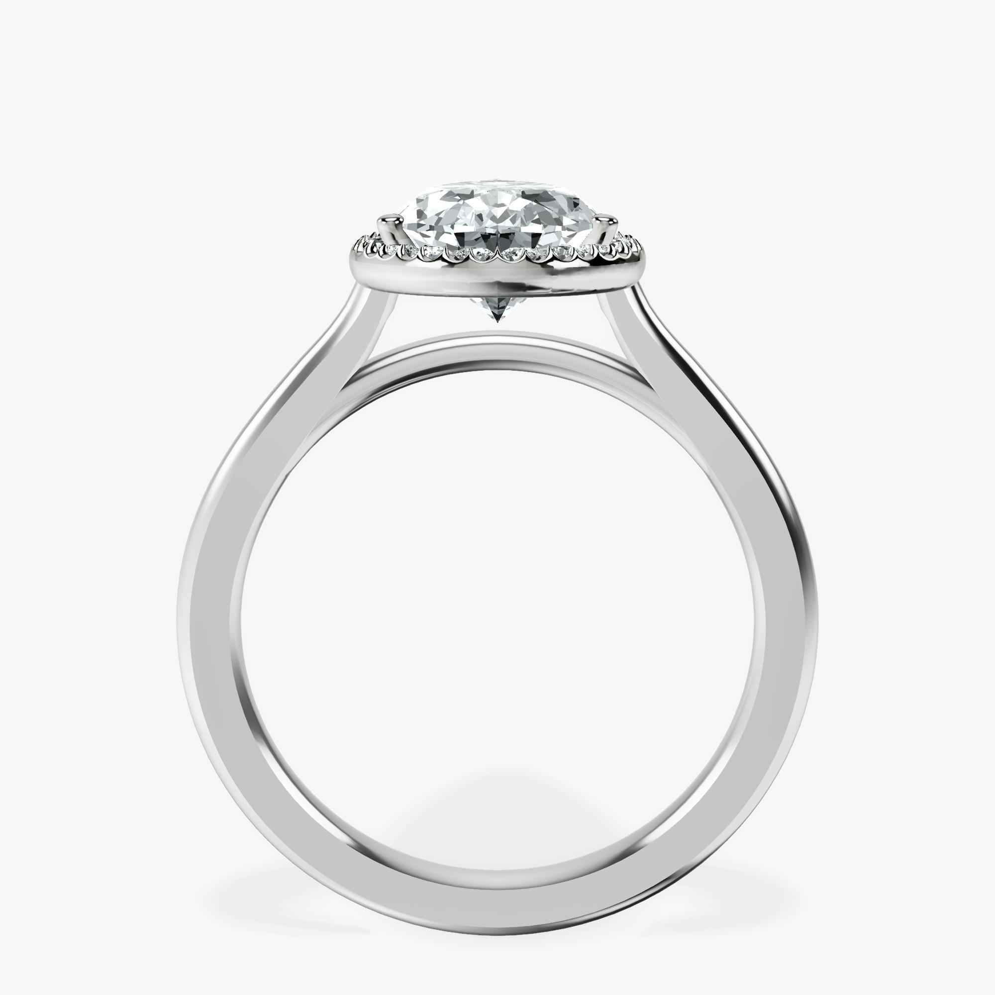 2.96 ct. pear Harriet Ring in 14kt white gold side right image one