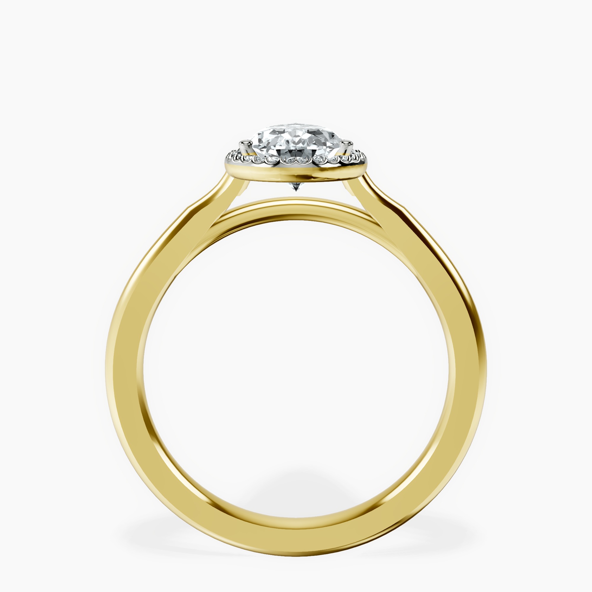1.34 ct. pear Harriet Ring in 18kt yellow gold side right image one