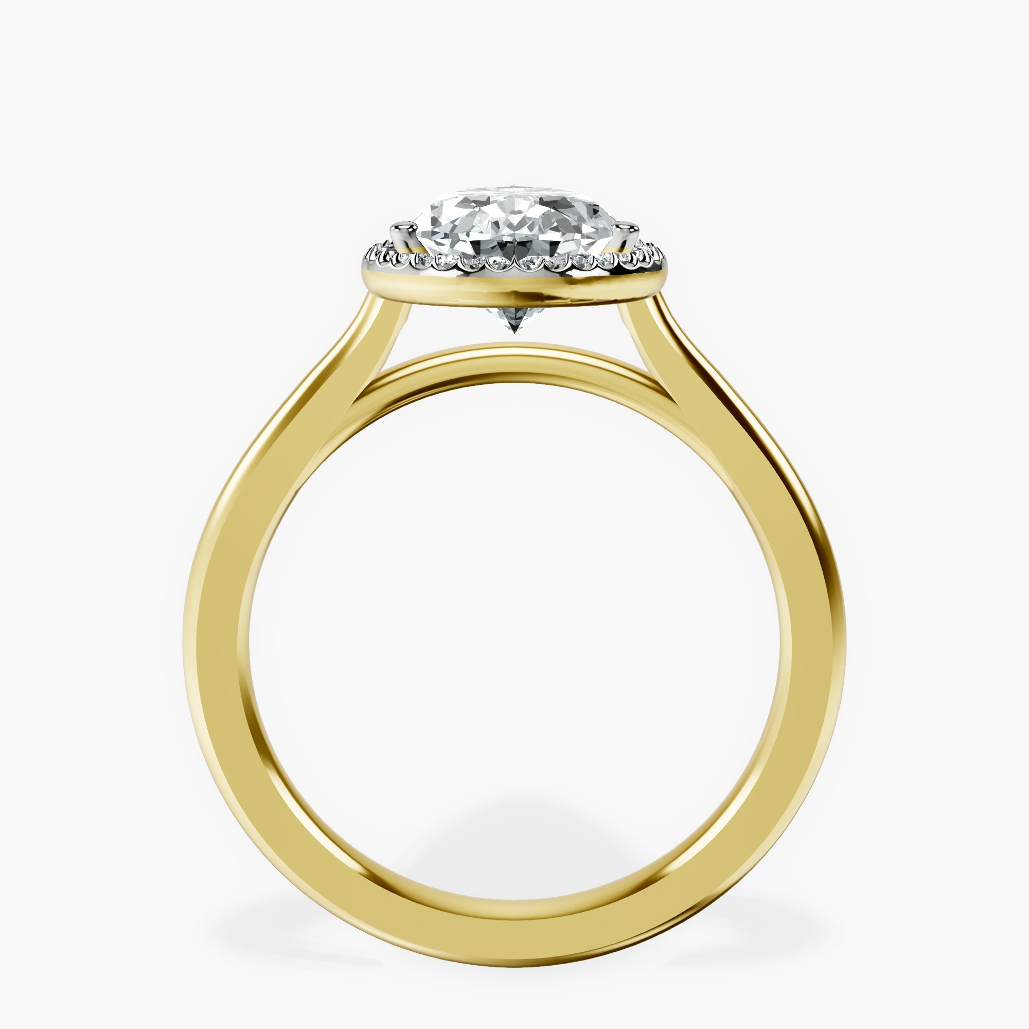 2.96 ct. pear Harriet Ring in 18kt yellow gold side right image one