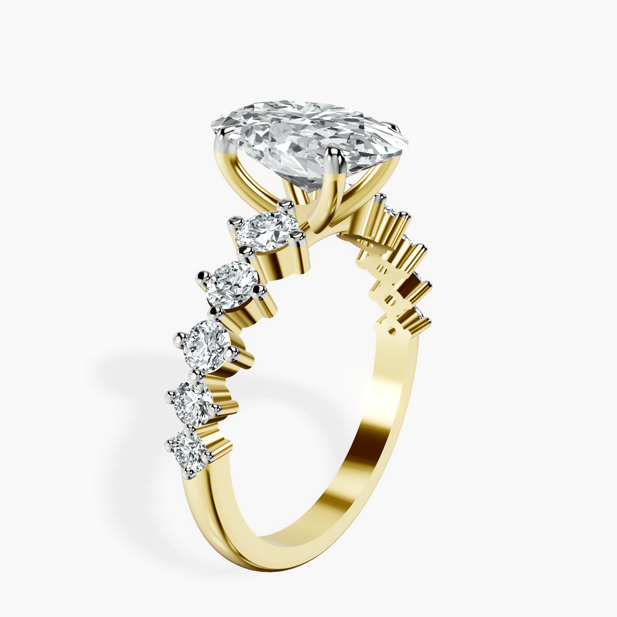2.40 ct. oval Edna Ring in 14kt yellow gold standing product image one