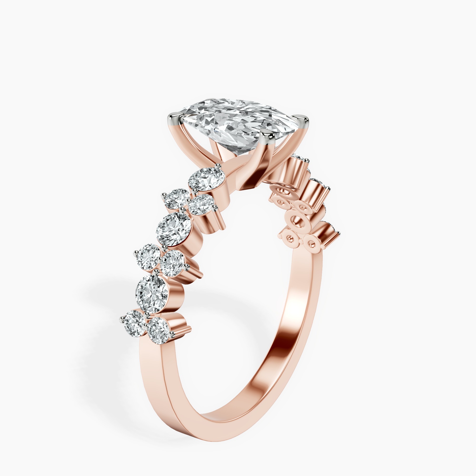 1.37 ct. oval Dorothea Ring in 10kt rose gold standing product image one